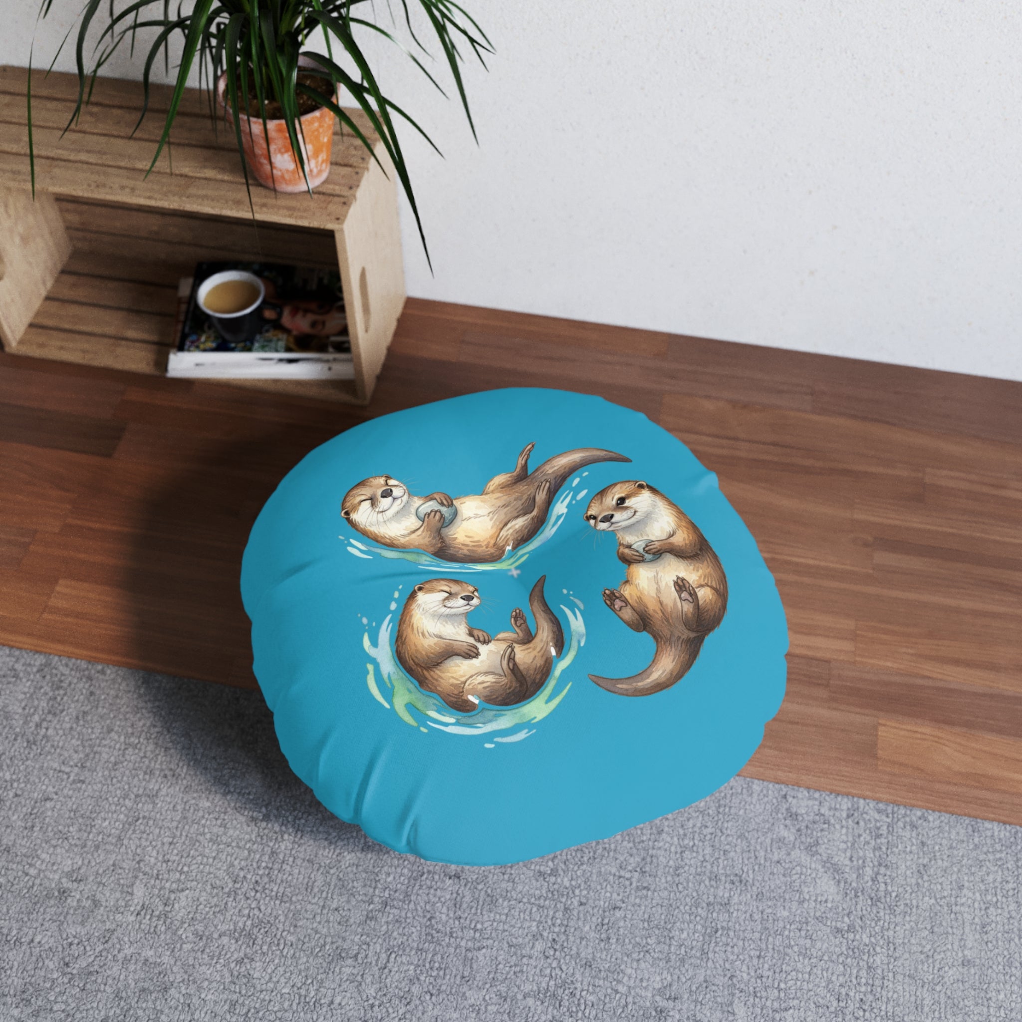 Round Tufted Floor Pillow —  Otter & Seal Calm Corner Cushion