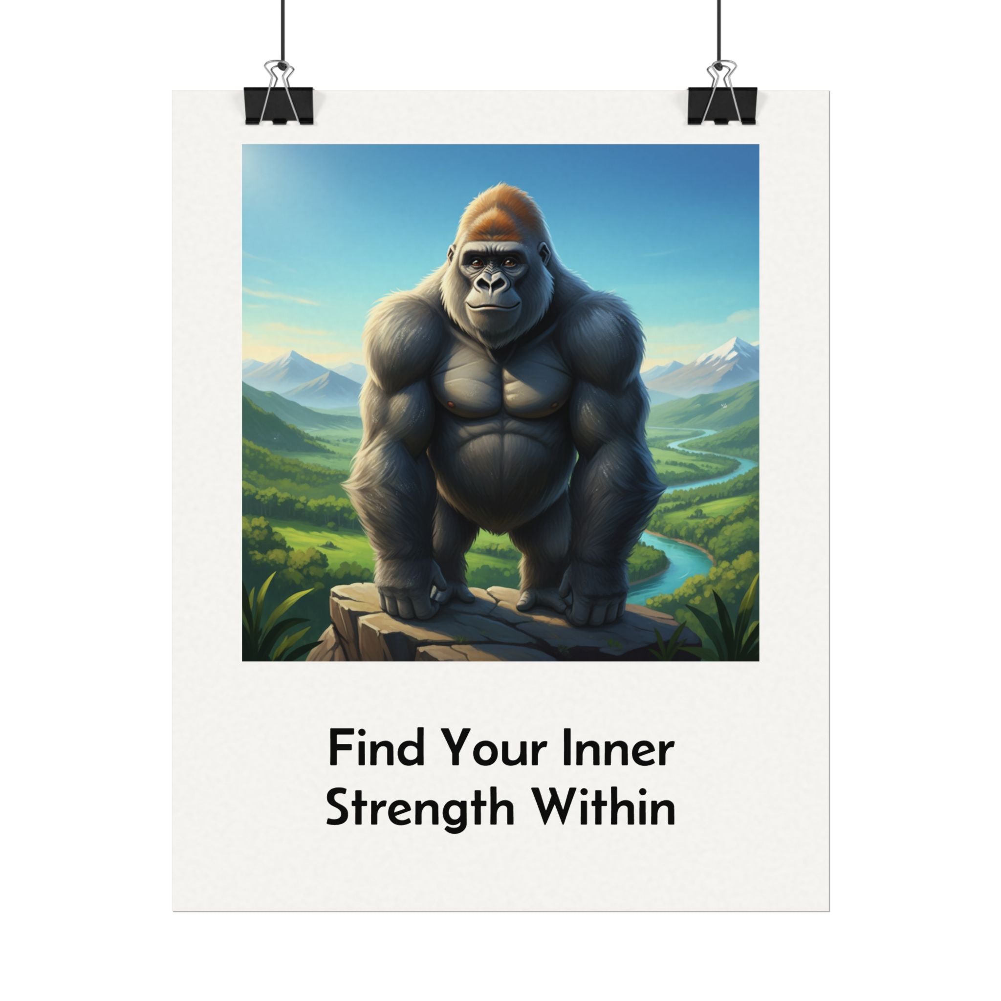 Gorilla Poster — Find Your Inner Strength Within