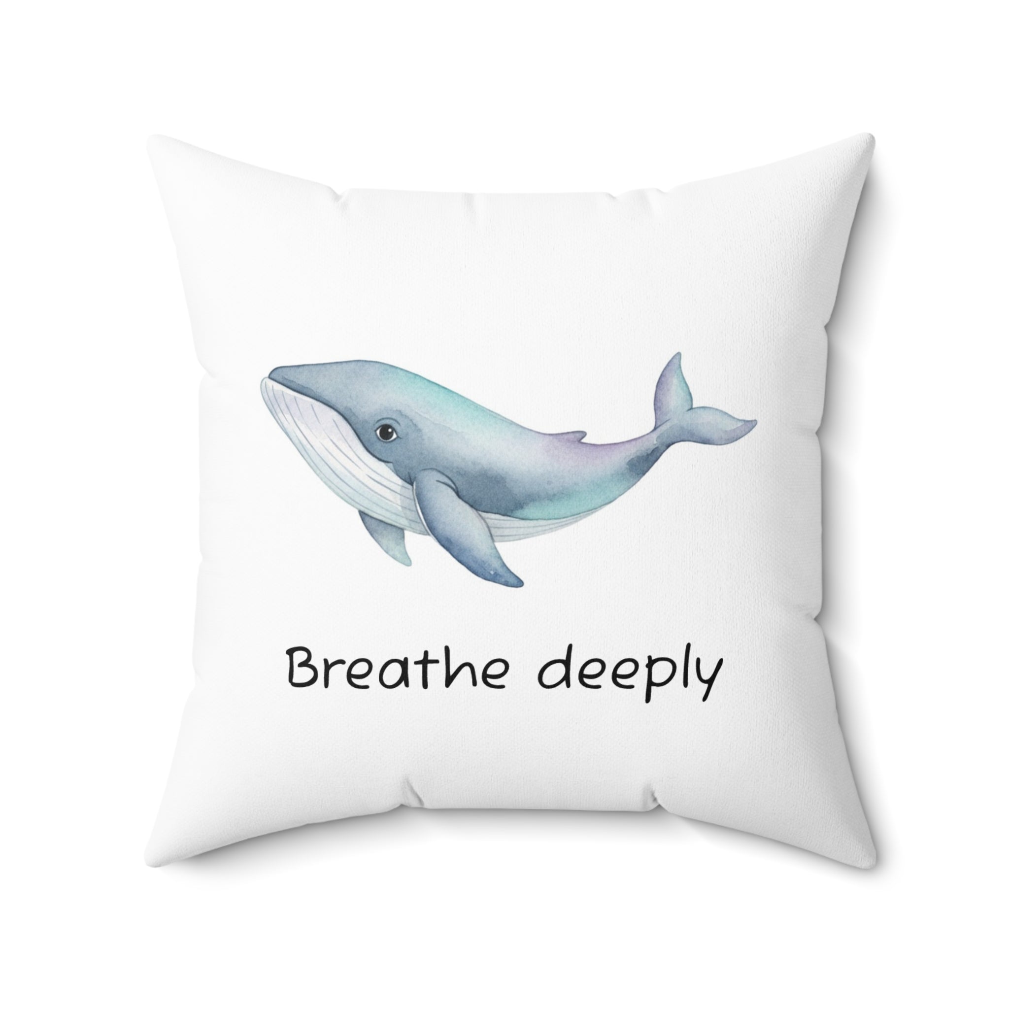 Whale 'Breathe Deeply' Calm Corner Pillow