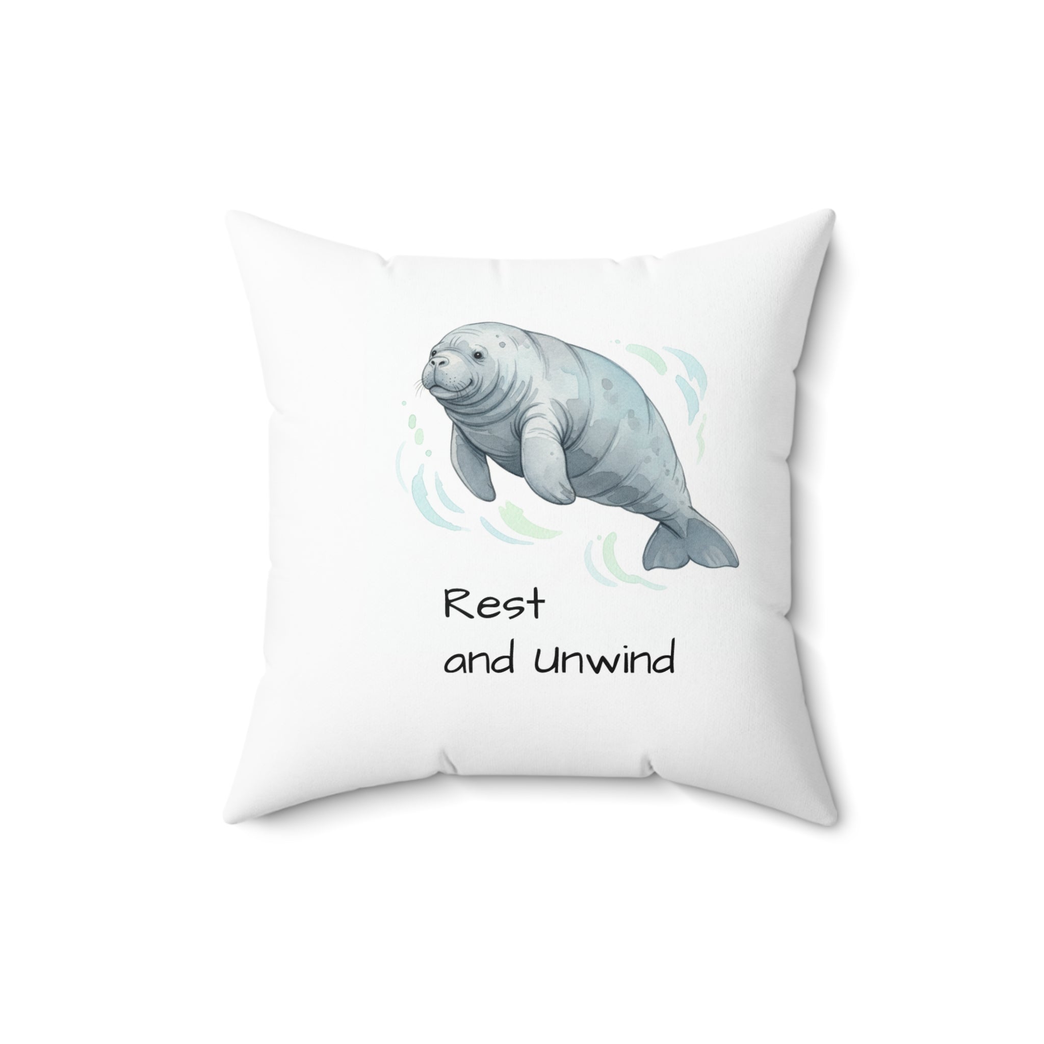 Manatee 'Rest and Unwind' Pillow