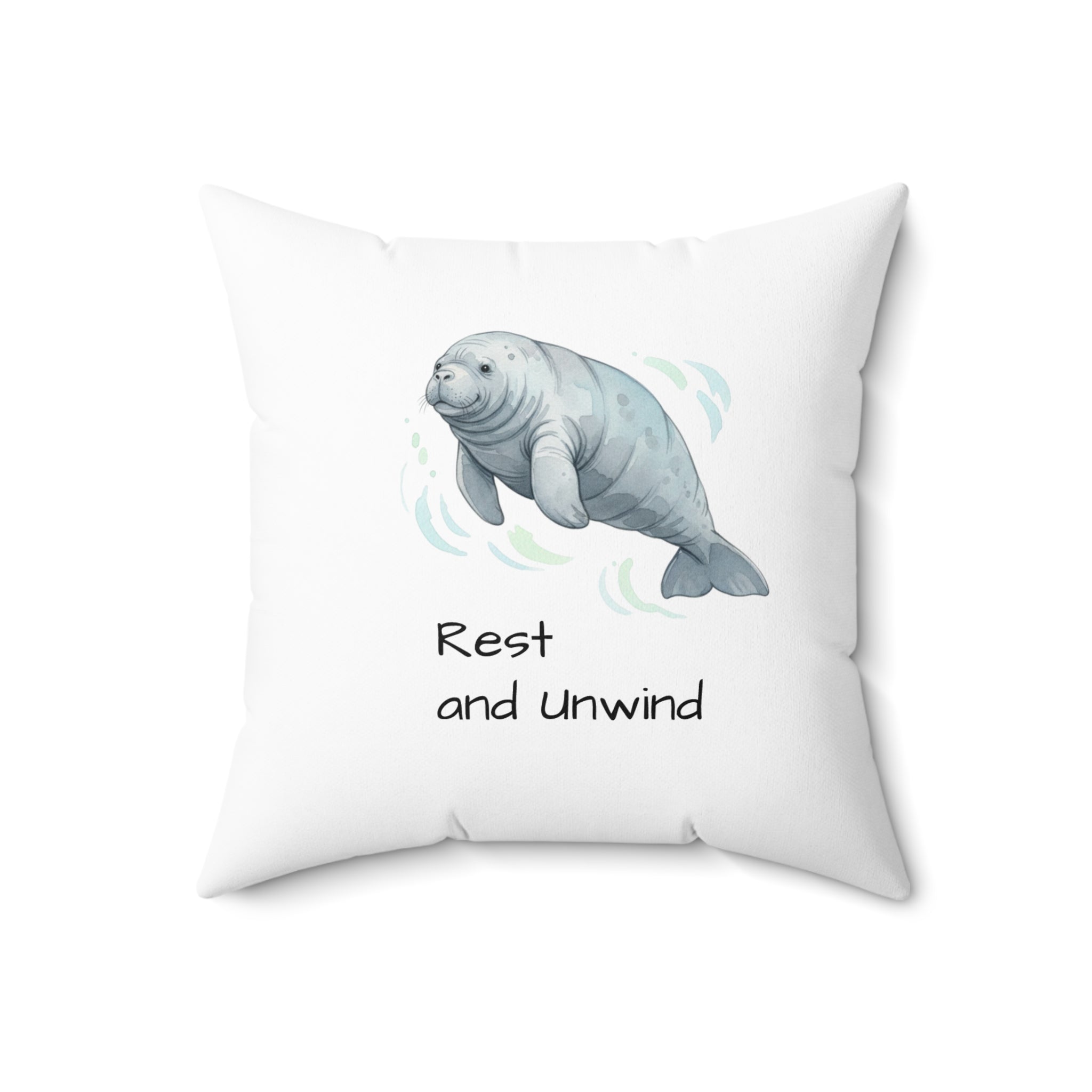 Manatee 'Rest and Unwind' Calm Corner Pillow