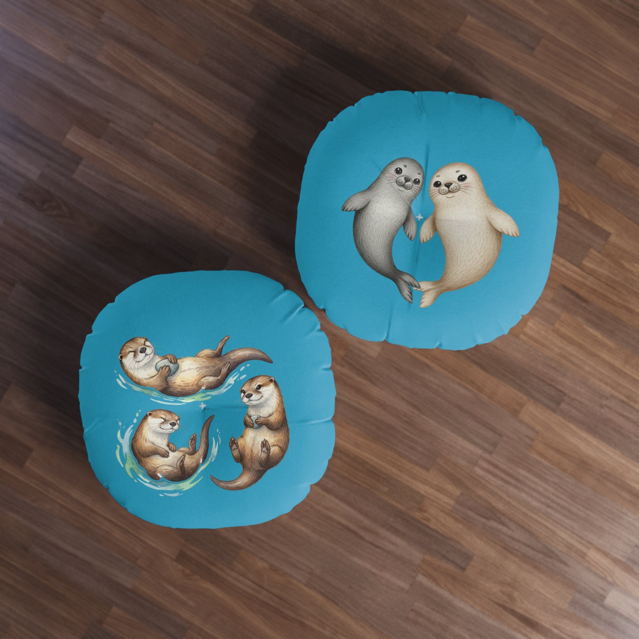 Round Tufted Floor Pillow —  Otter & Seal Calm Corner Cushion