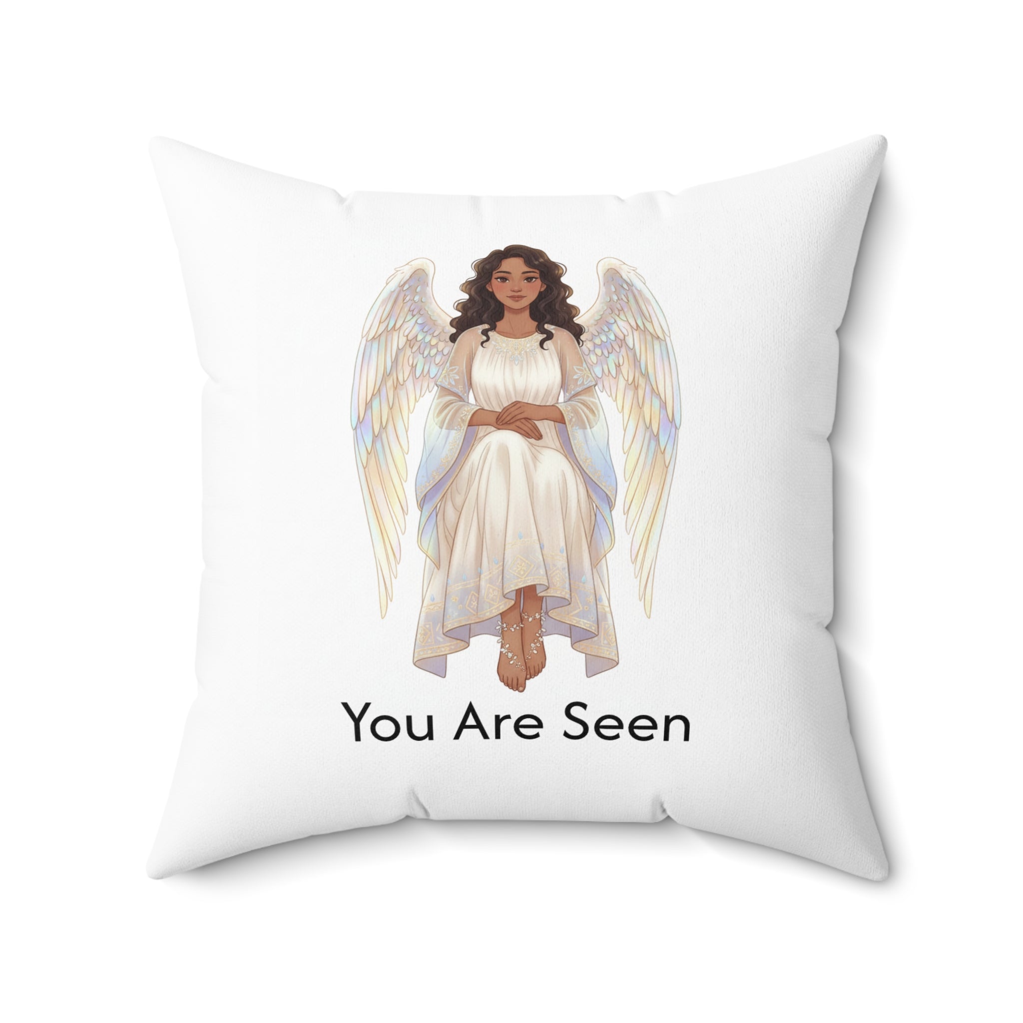 Inspirational Angel Pillow — "You Are Loved / You Are Seen" Calm Corner Pillow