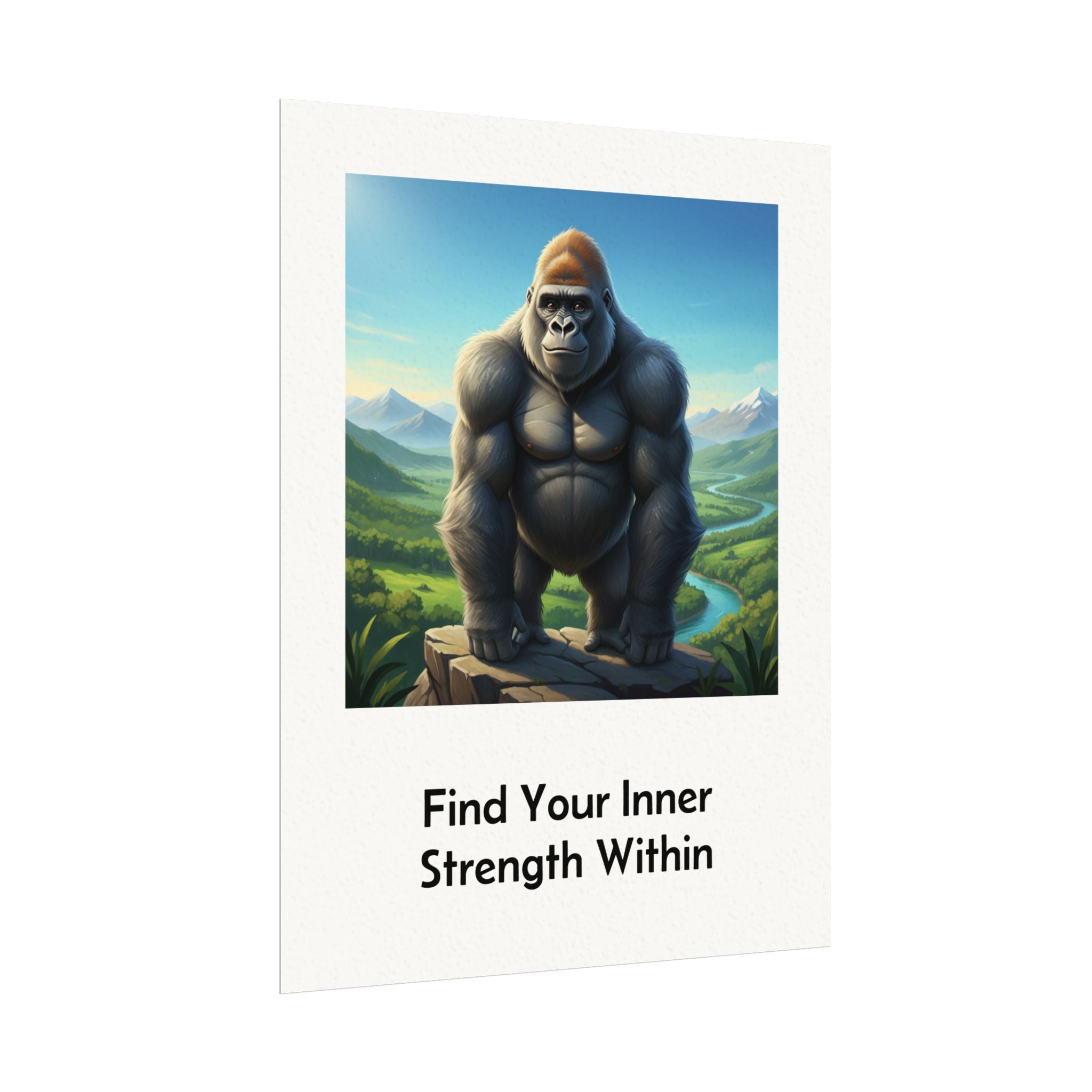 Gorilla Poster — Find Your Inner Strength Within
