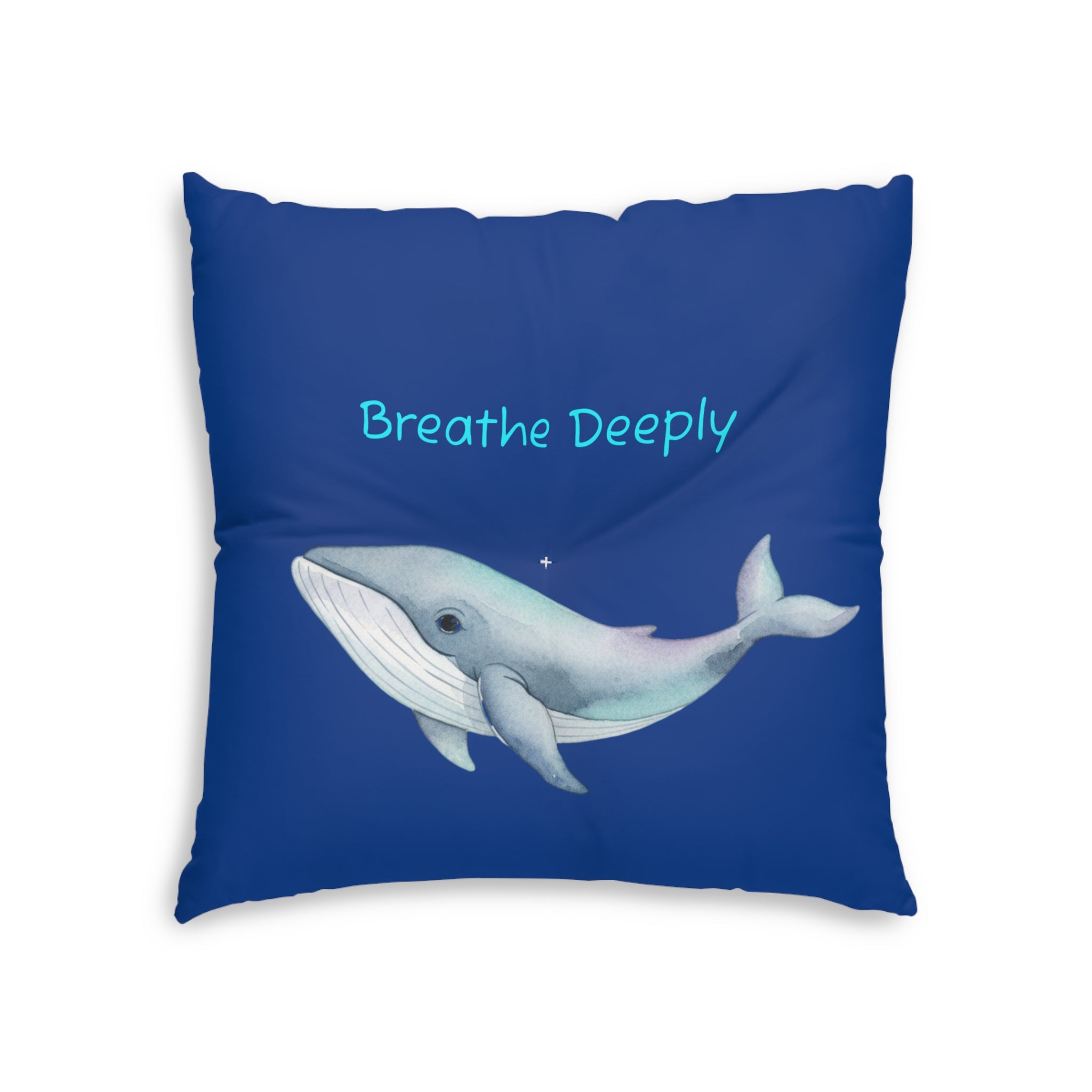 Personalized Floor Pillow - Turtle & Whale Safe Space / Breathe Deeply
