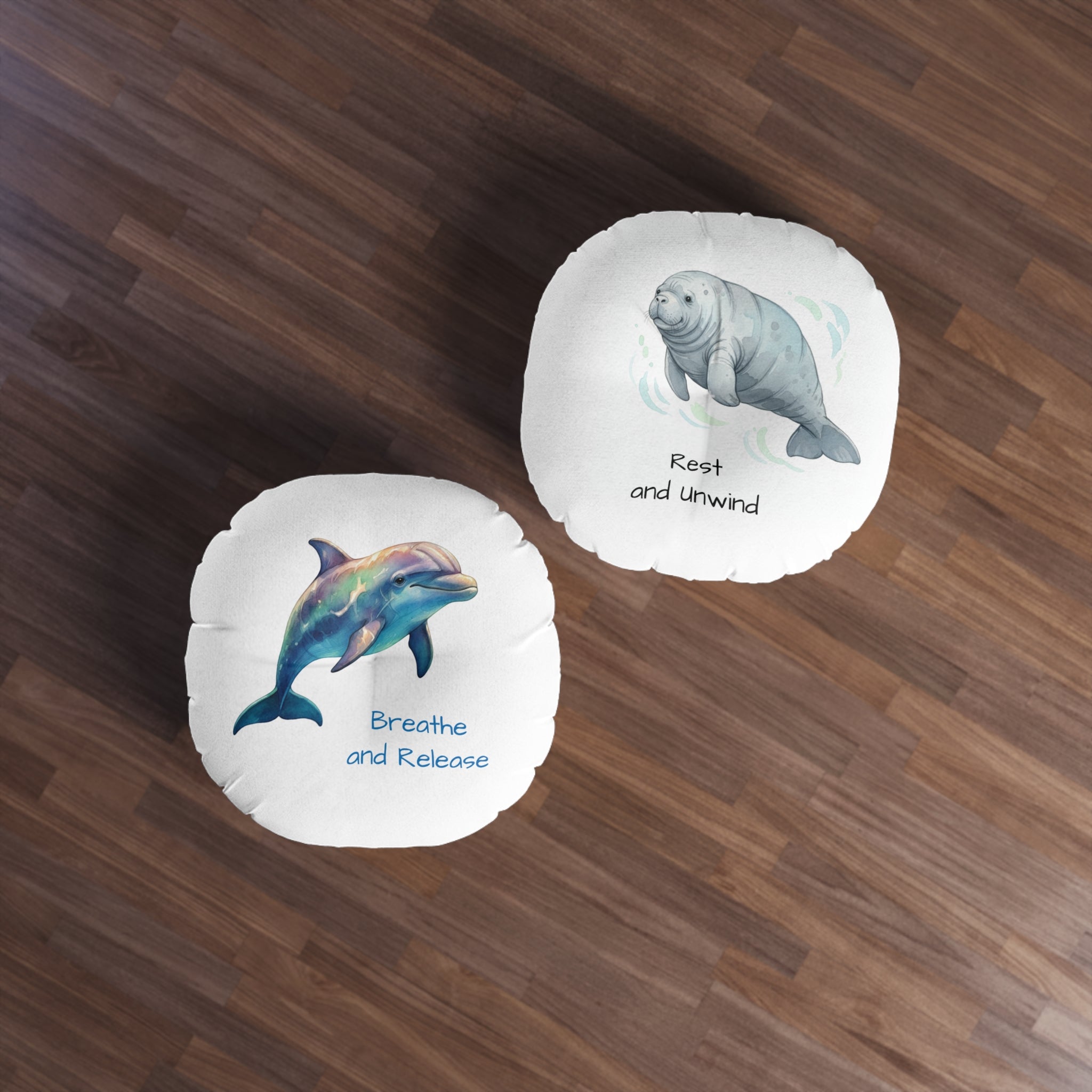 Calming Dolphin & Manatee Floor Pillow