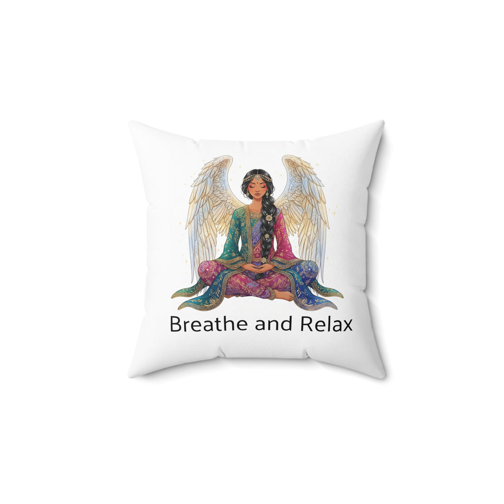 Angel Meditation Pillow — 'Breathe and Relax' / 'Loved As You Are'