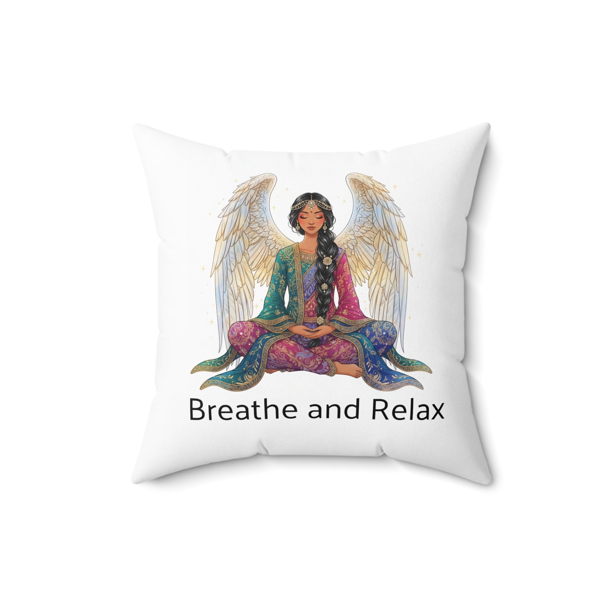 Angel Meditation Pillow — 'Breathe and Relax' / 'Loved As You Are'