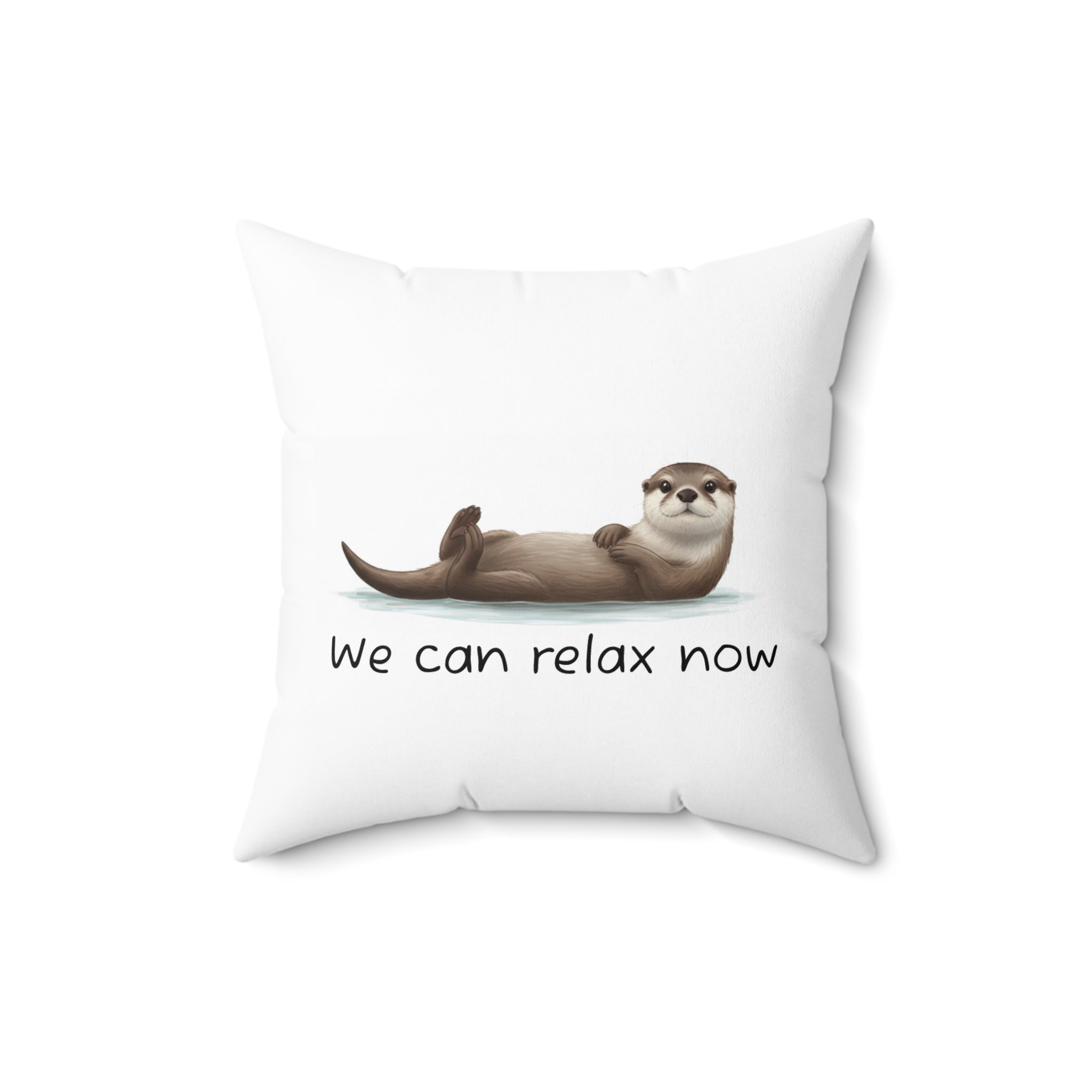 Otter 'We Can Relax Now' Calm Corner Pillow