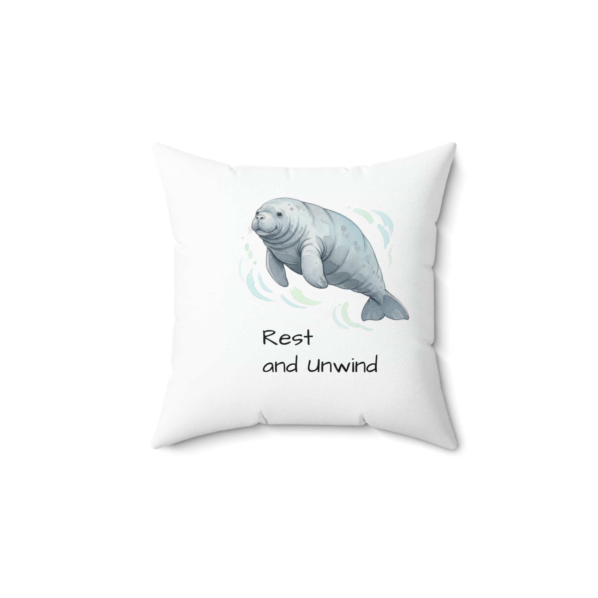 Manatee 'Rest and Unwind' Pillow