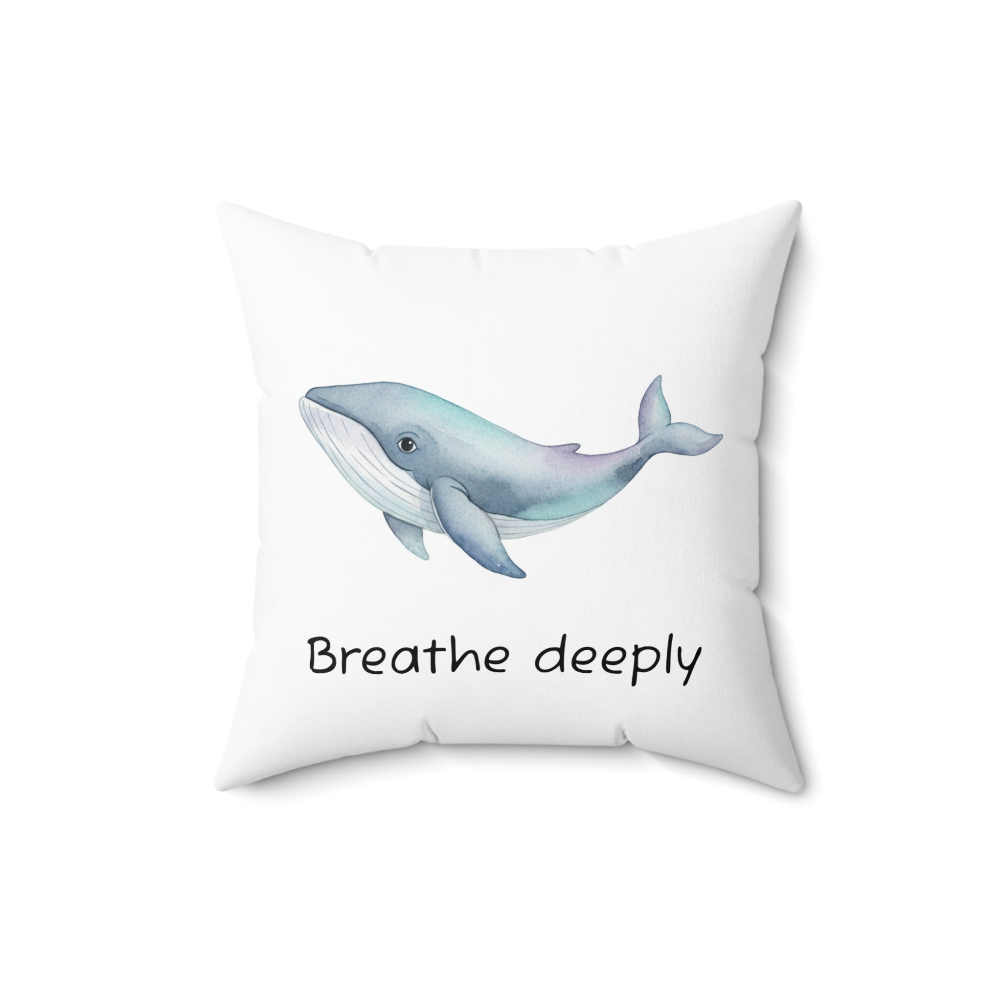 Whale 'Breathe Deeply' Calm Corner Pillow