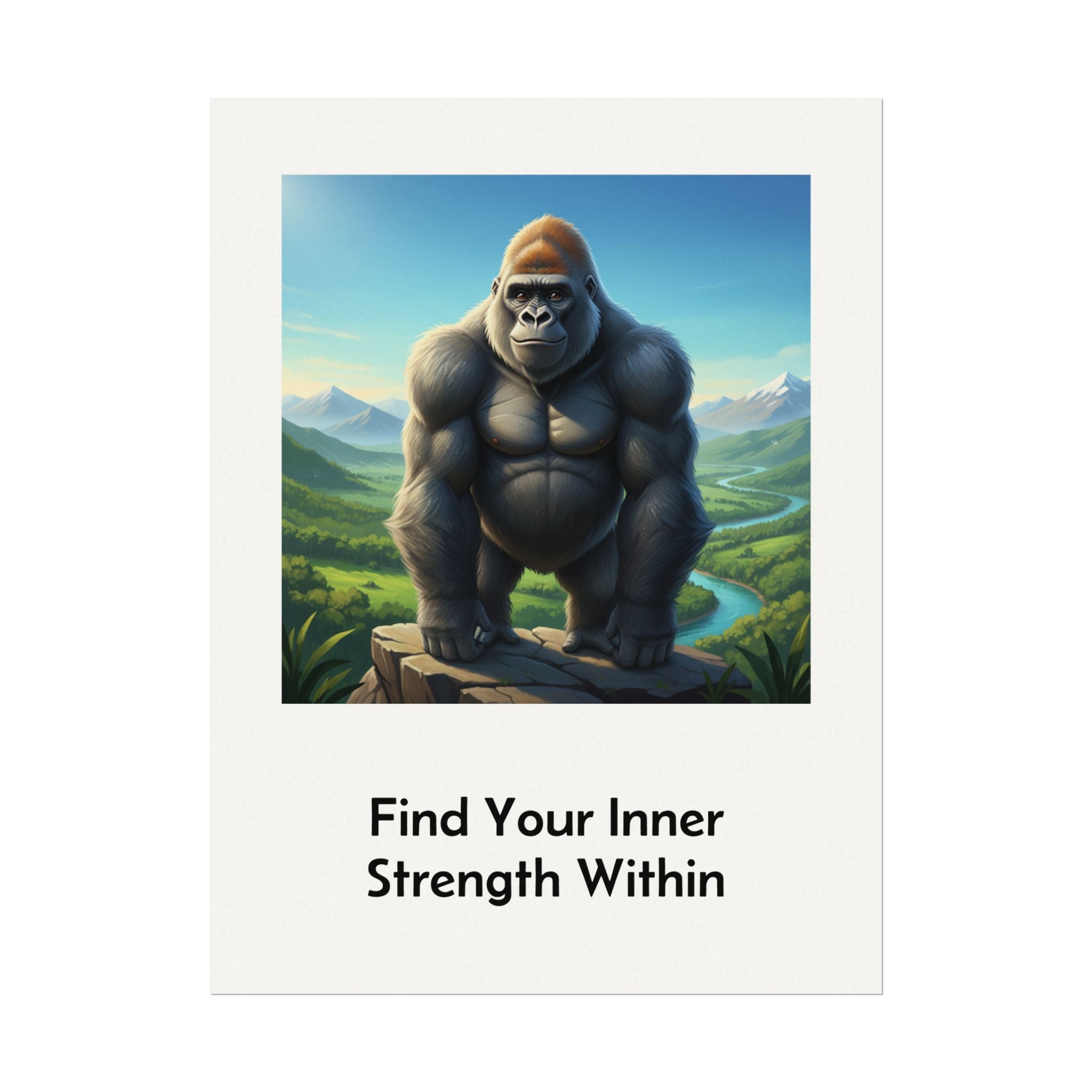 Gorilla Poster — Find Your Inner Strength Within
