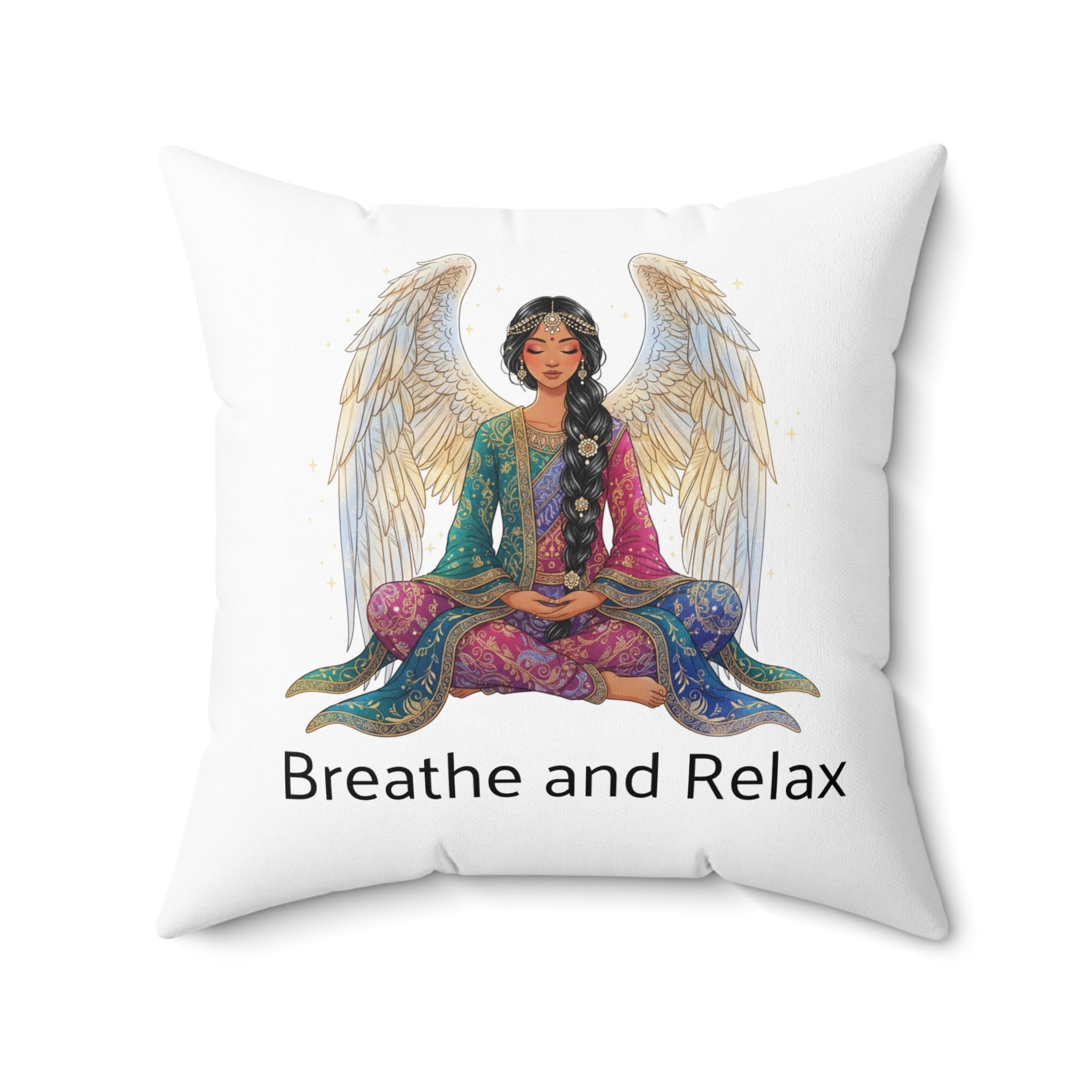 Angel Meditation Pillow — 'Breathe and Relax' / 'Loved As You Are'