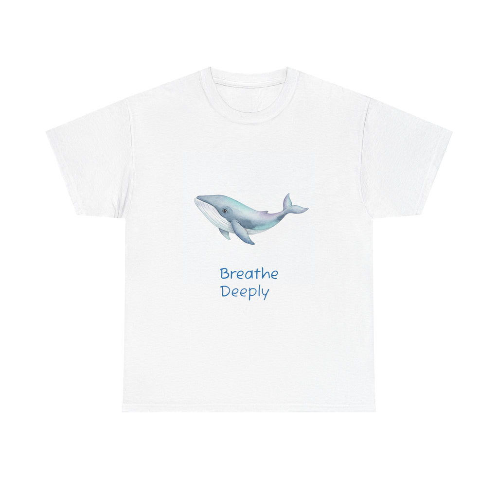 Whale "Breathe Deeply" Tee — Adult T-Shirt