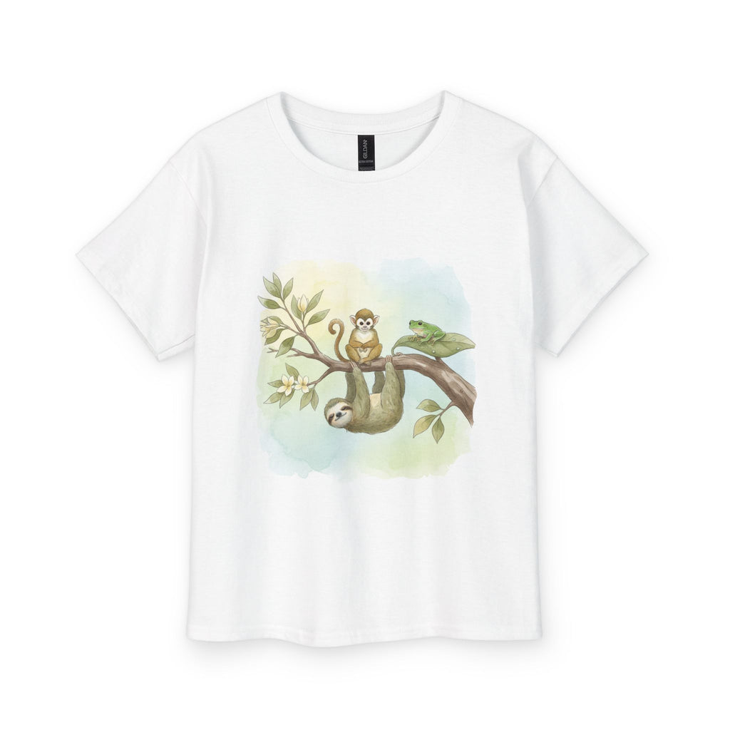 Kids T‑Shirt — Calming Sloth and Monkey