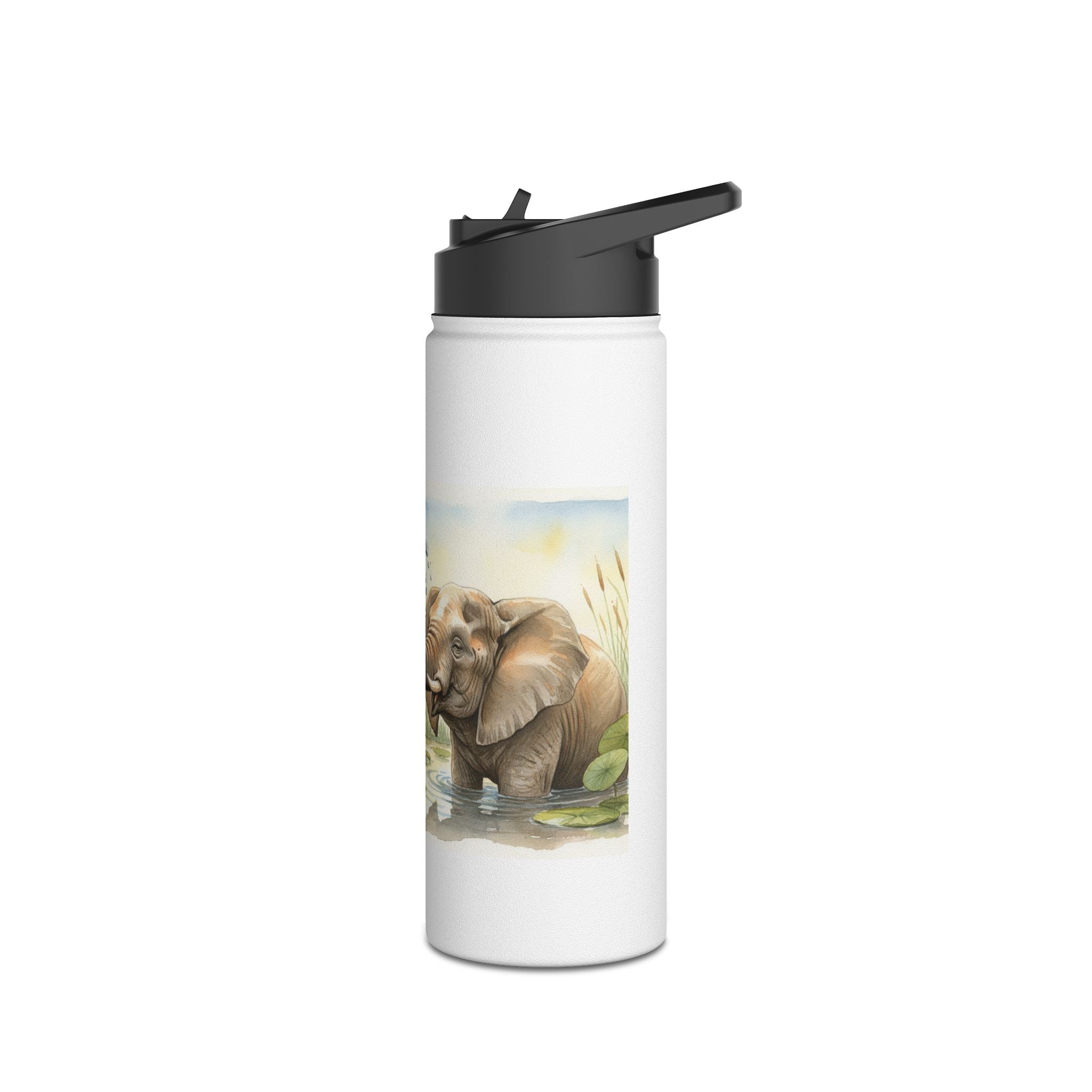 "Hydrate To Feel Great" — Elephant Stainless Steel Water Bottle