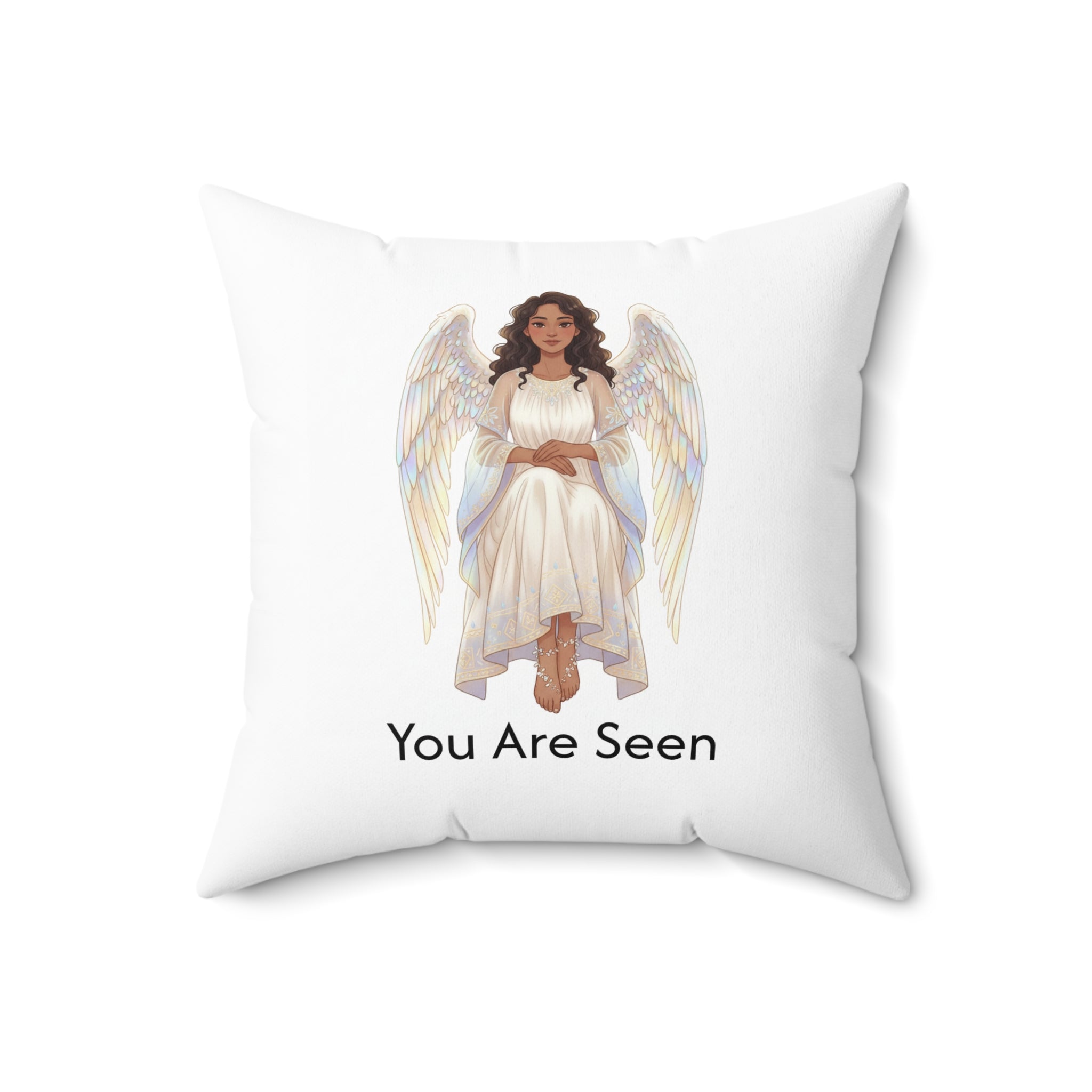 Inspirational Angel Pillow — "You Are Loved / You Are Seen" Calm Corner Pillow