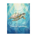 Find Your Calm Within Turtle Watercolor Poster