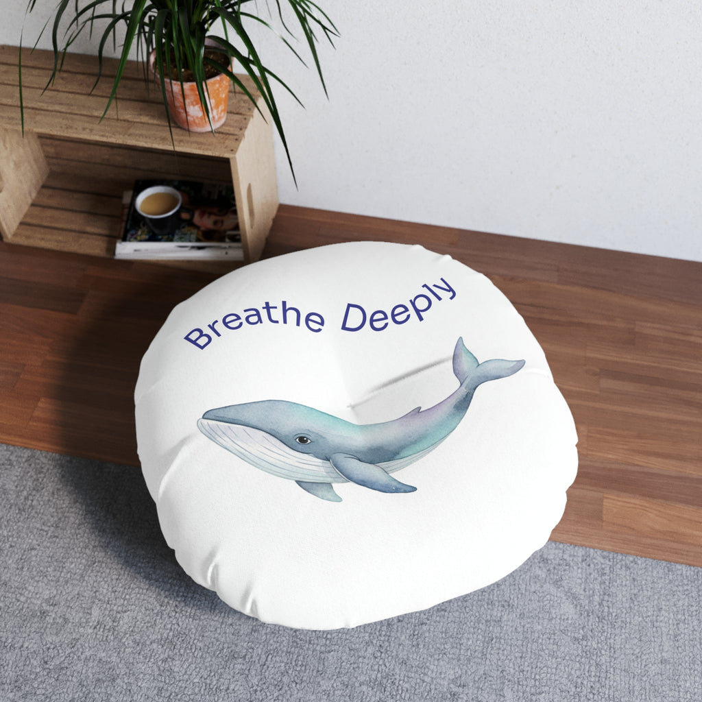 Calming Whale "Breathe Deeply" /  Playful Otter Floor Pillow