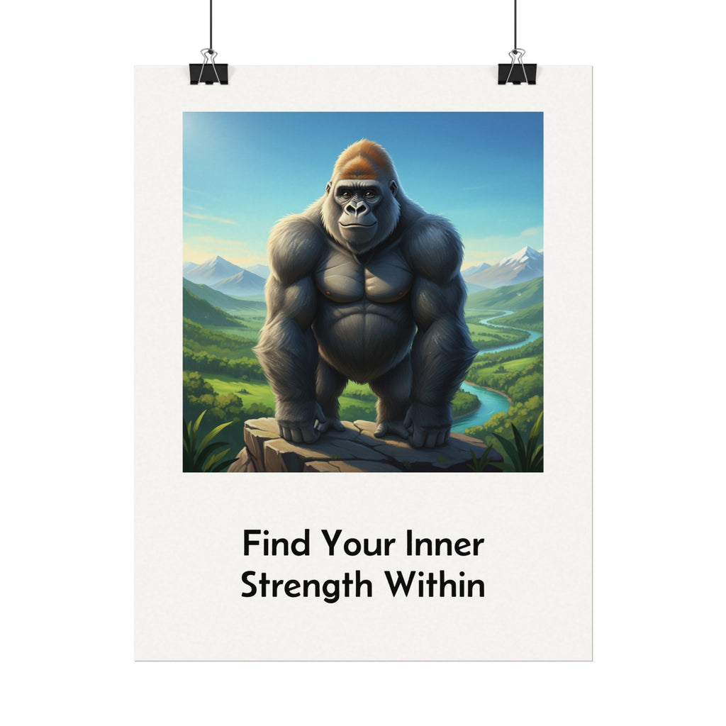 Gorilla Poster — Find Your Inner Strength Within