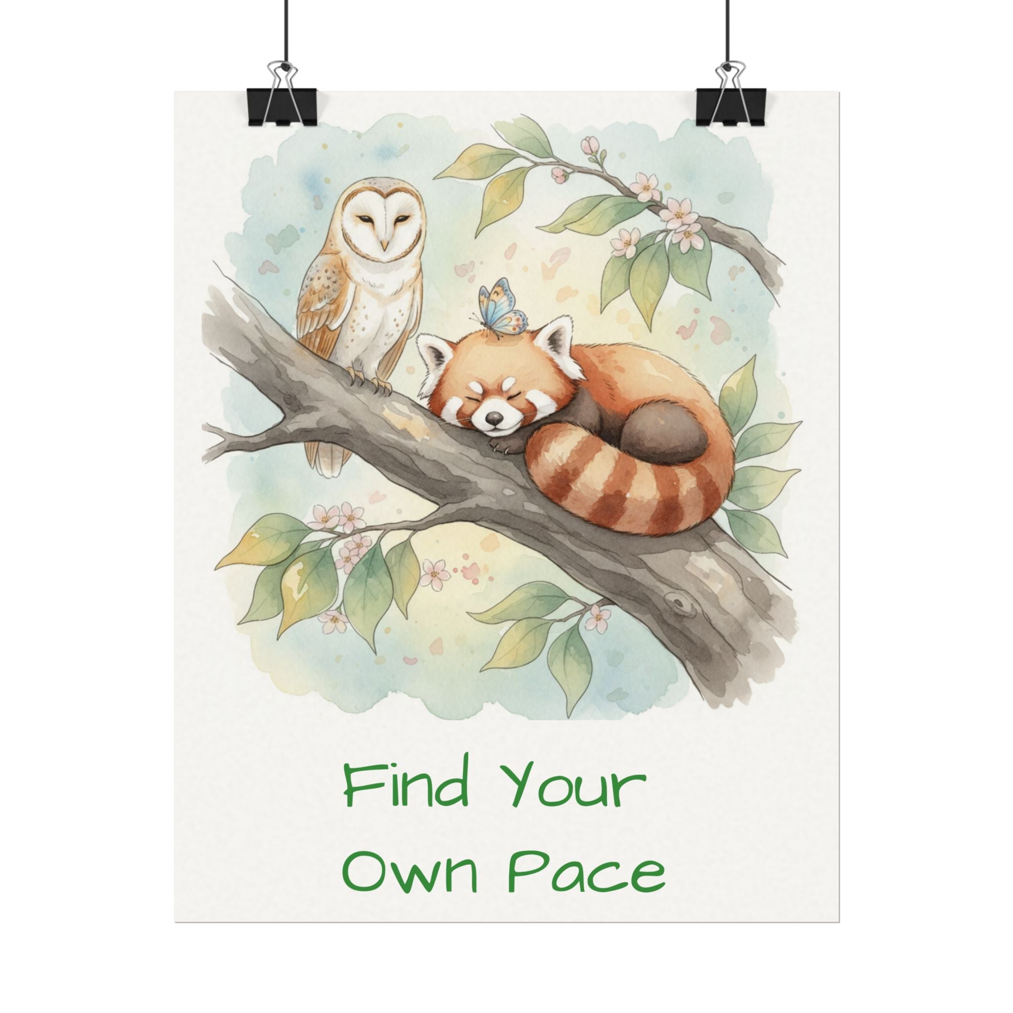 Find Your Own Pace Watercolor Poster