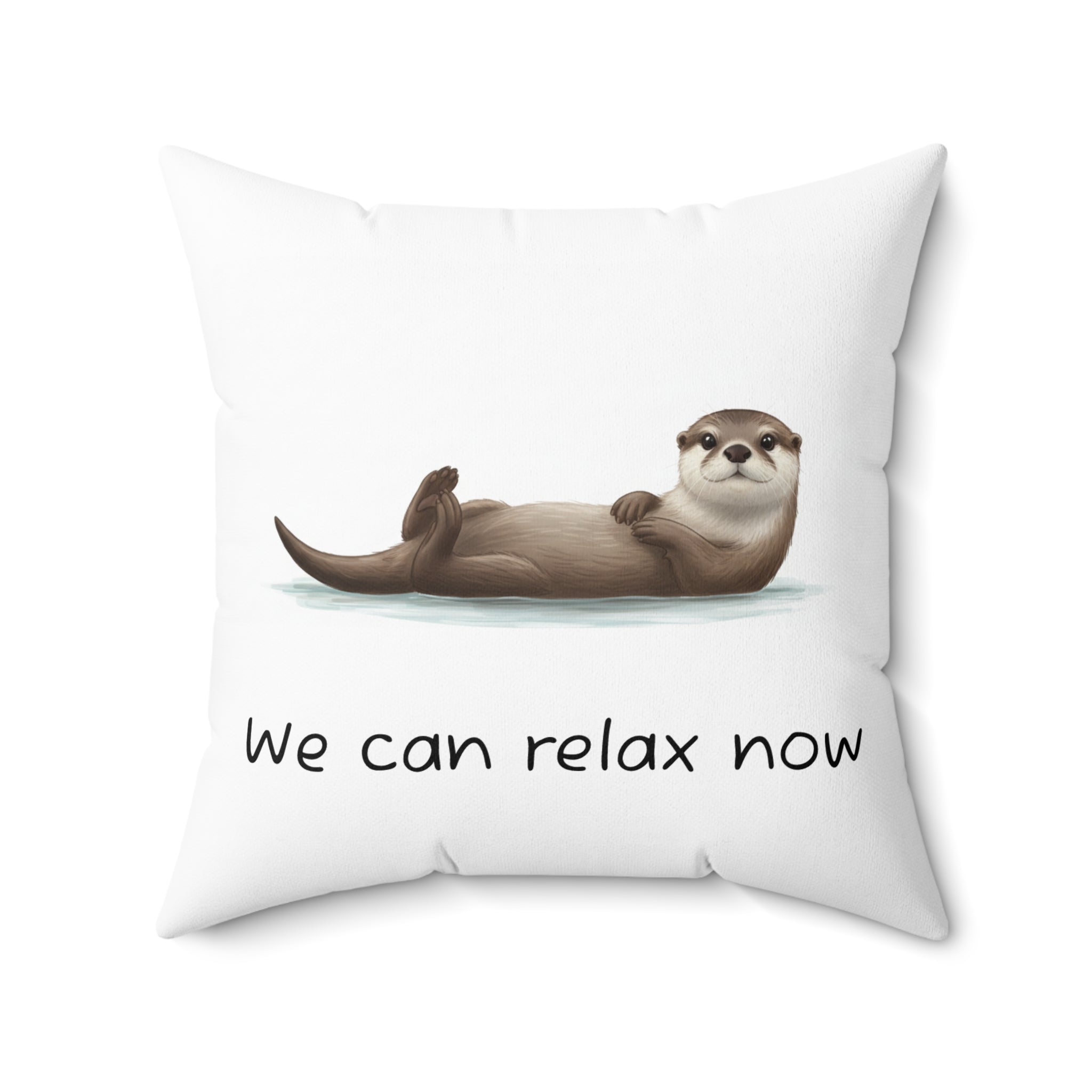 Otter 'We Can Relax Now' Calm Corner Pillow