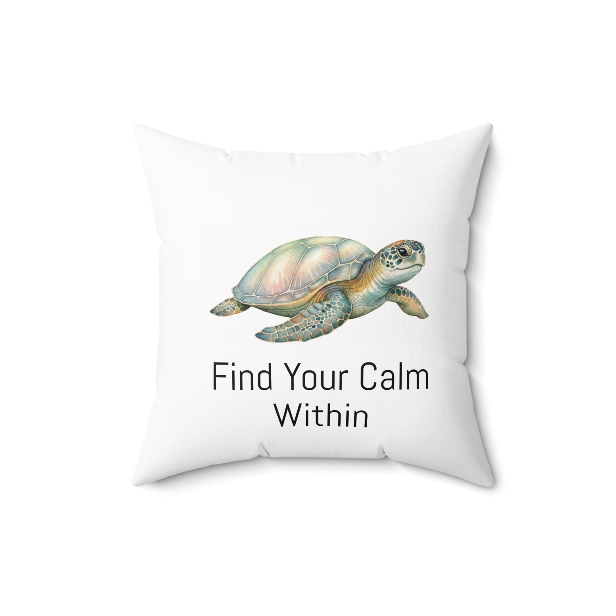 Sea Turtle Calm Corner Pillow — "Find Your Calm Within"