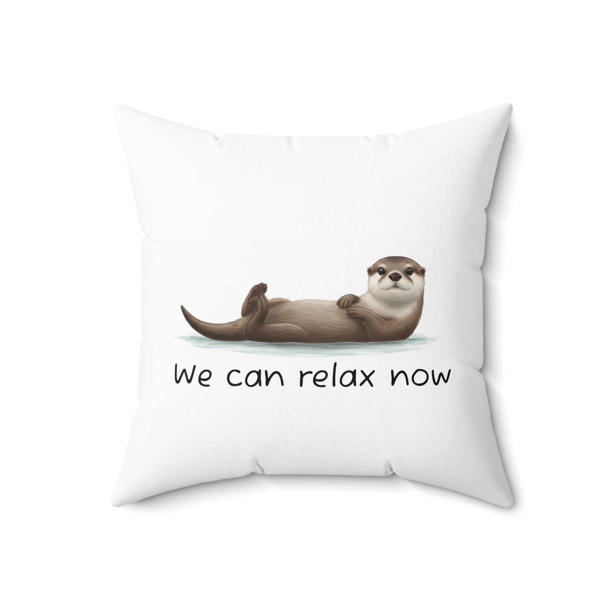 Otter 'We Can Relax Now' Calm Corner Pillow