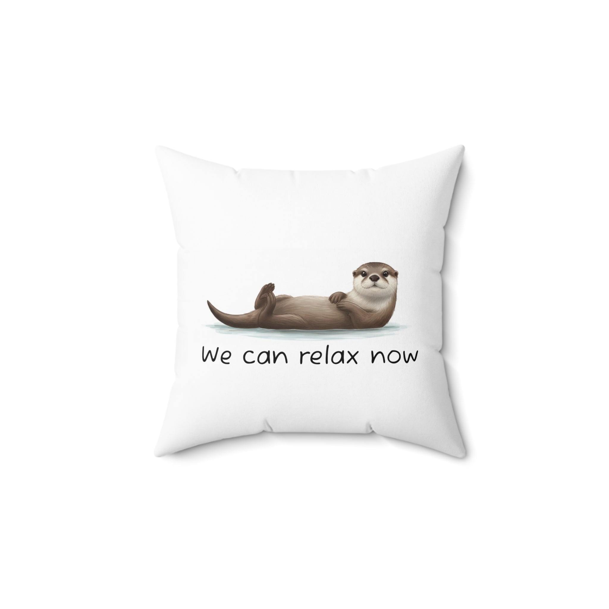Otter 'We Can Relax Now' Calm Corner Pillow