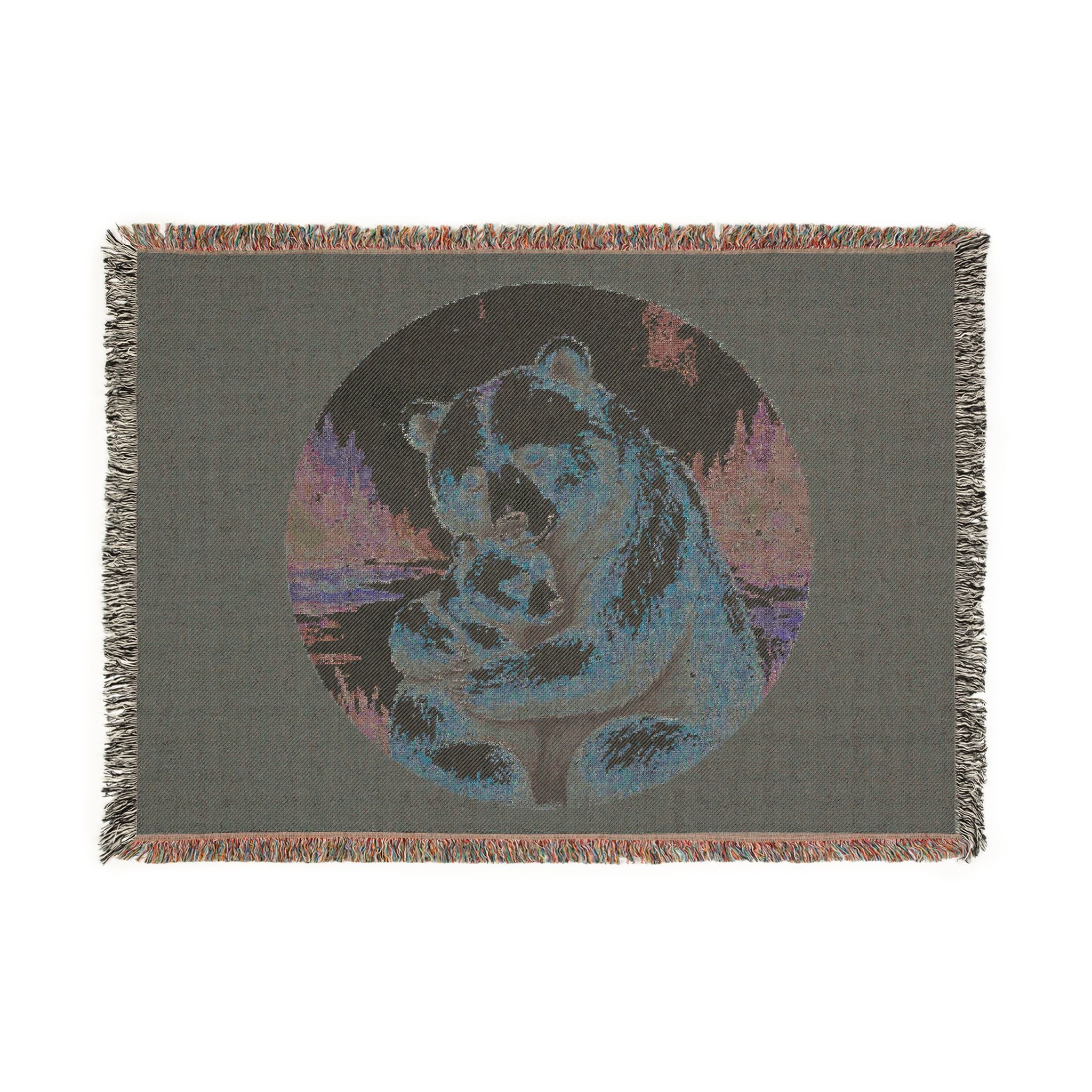 Cozy Mama Bear & Cub - Cotton, Woven Blanket