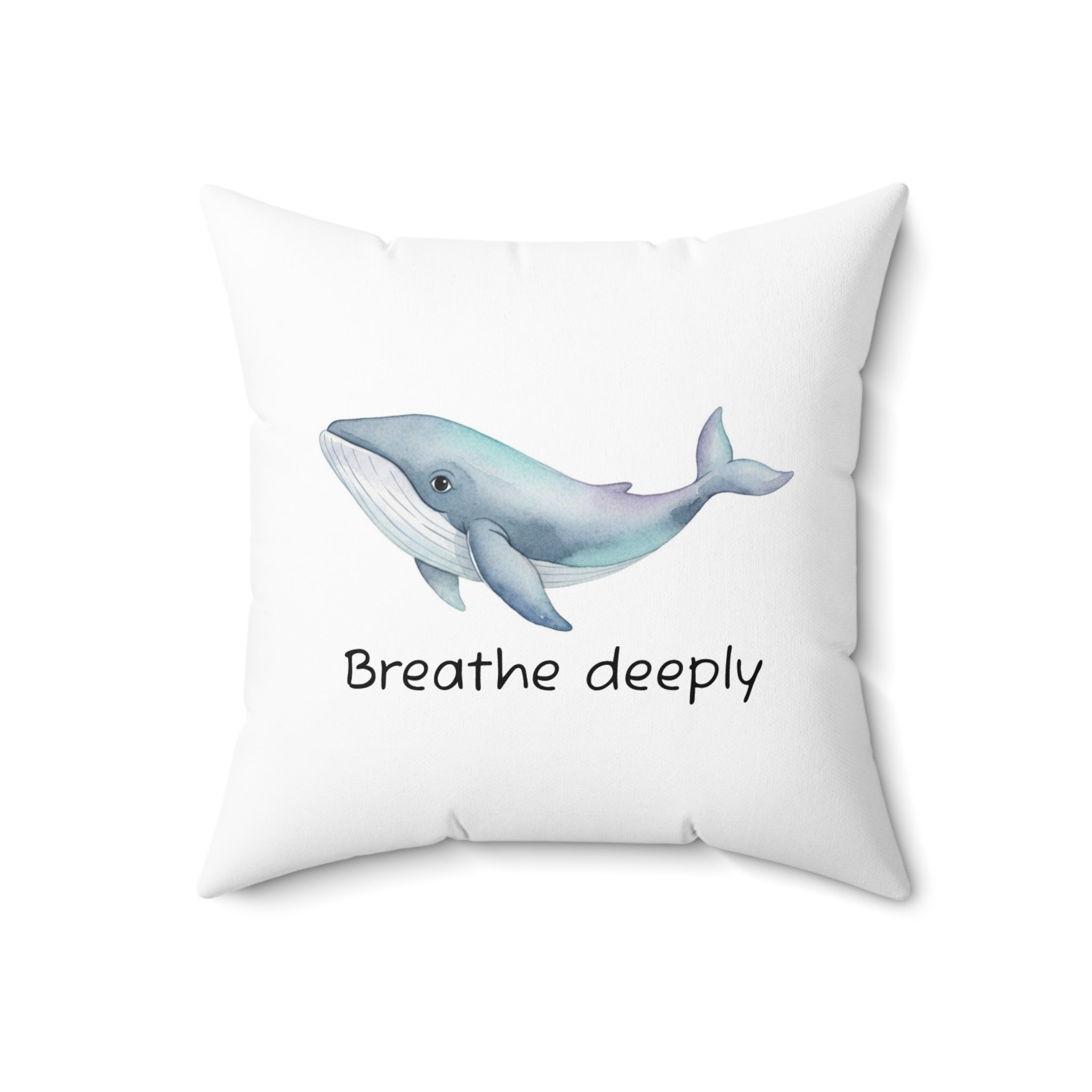 Whale 'Breathe Deeply' Calm Corner Pillow