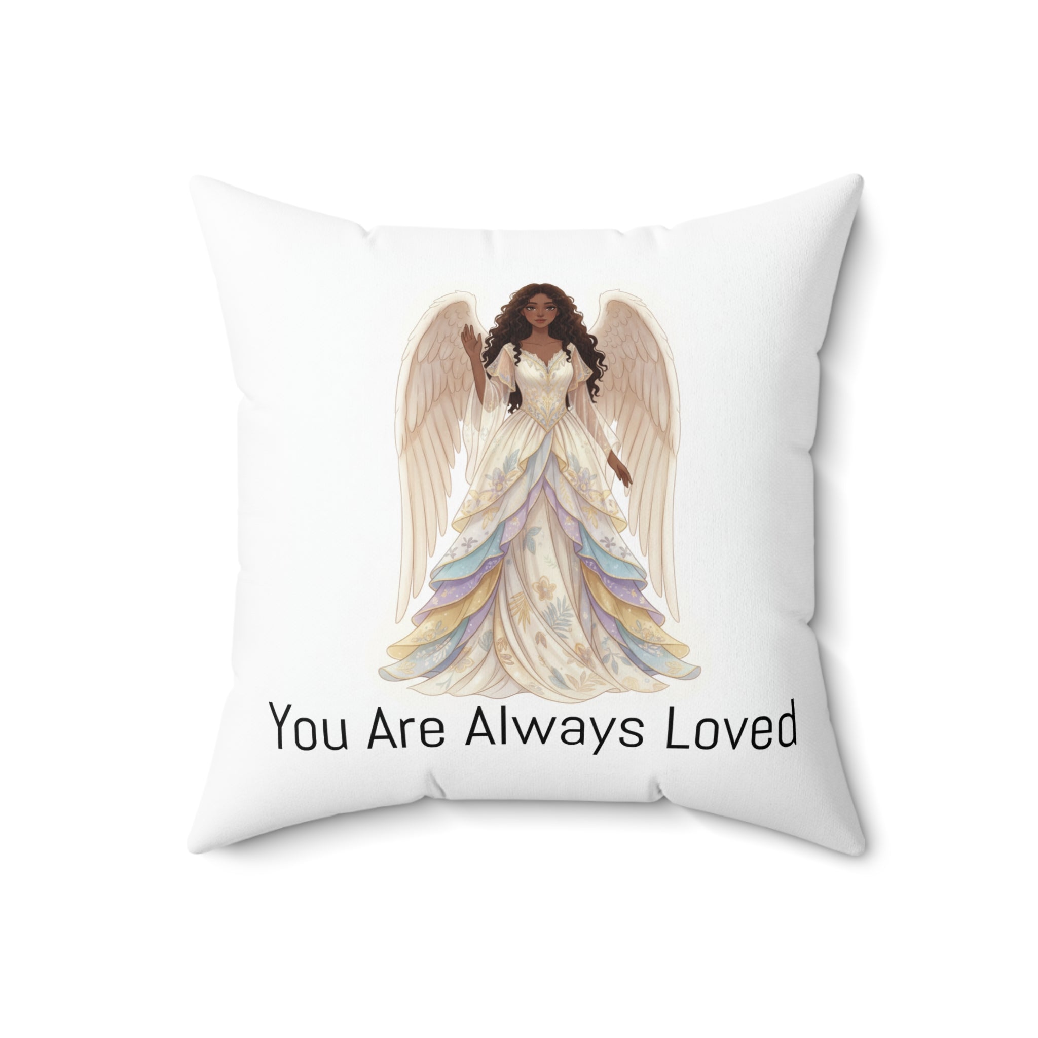 Inspirational Angel Pillow — "You Are Always Loved / You Are Seen" Decorative Throw Pillow