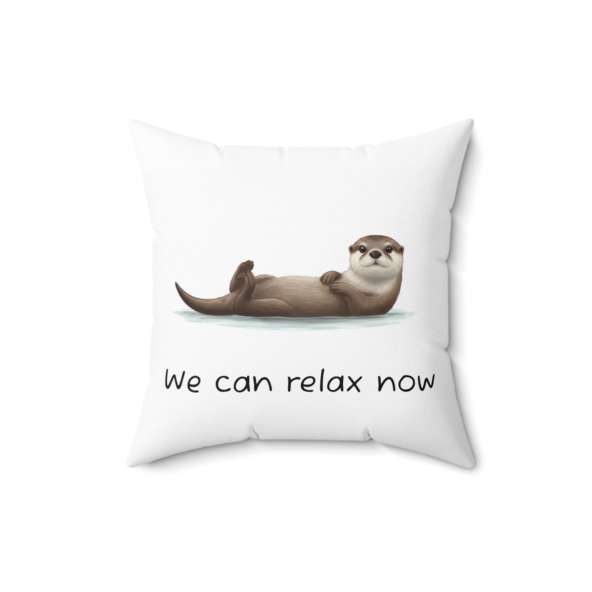 Otter 'We Can Relax Now' Calm Corner Pillow