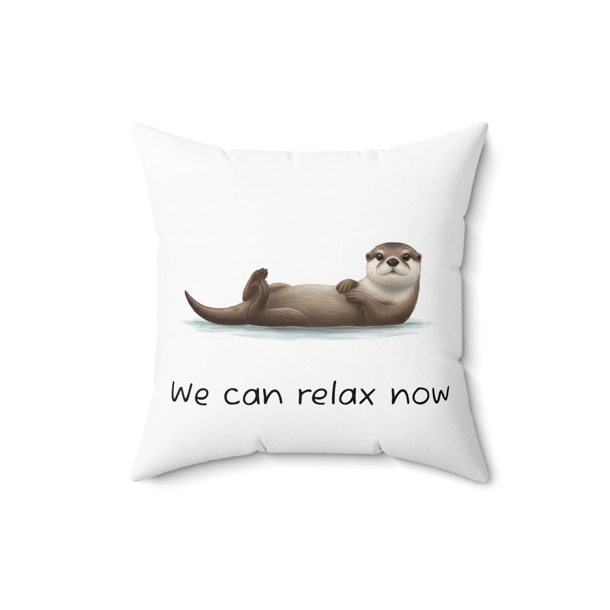Otter 'We Can Relax Now' Calm Corner Pillow