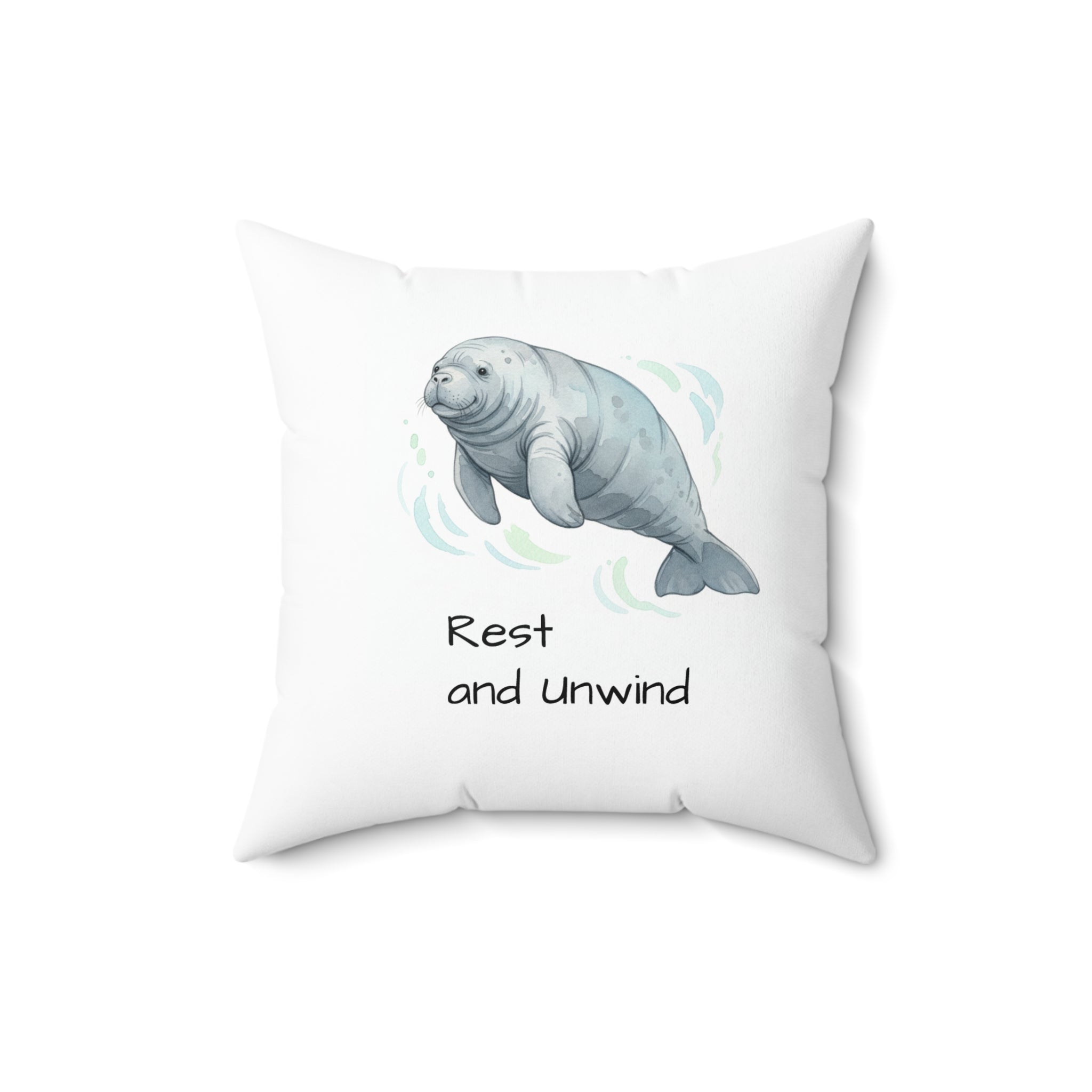 Manatee 'Rest and Unwind' Pillow
