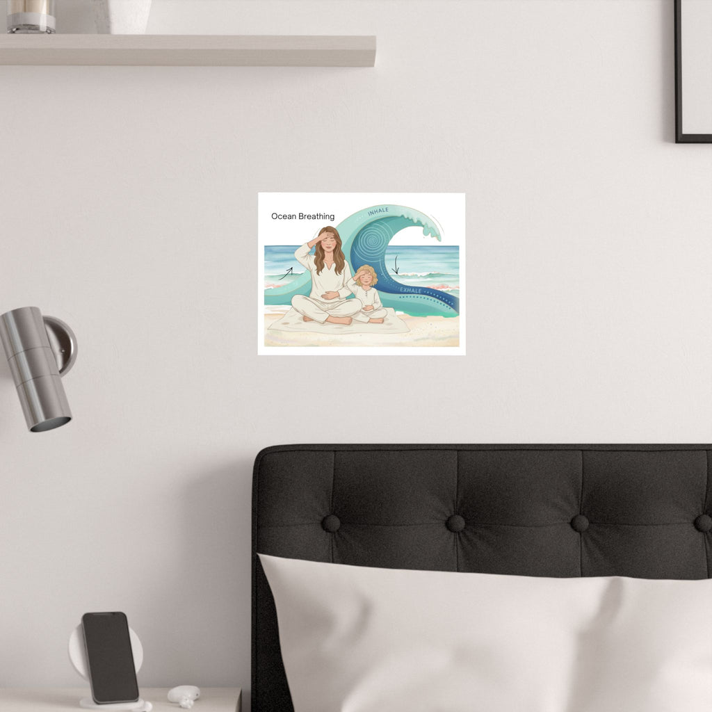 Ocean Breathing Poster — Guided Breathwork Wall Art
