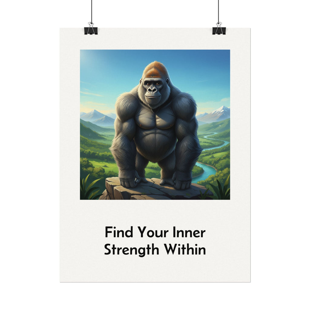 Gorilla Poster — Find Your Inner Strength Within