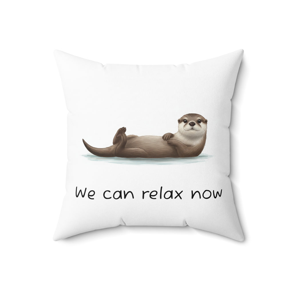 Otter 'We Can Relax Now' Calm Corner Pillow