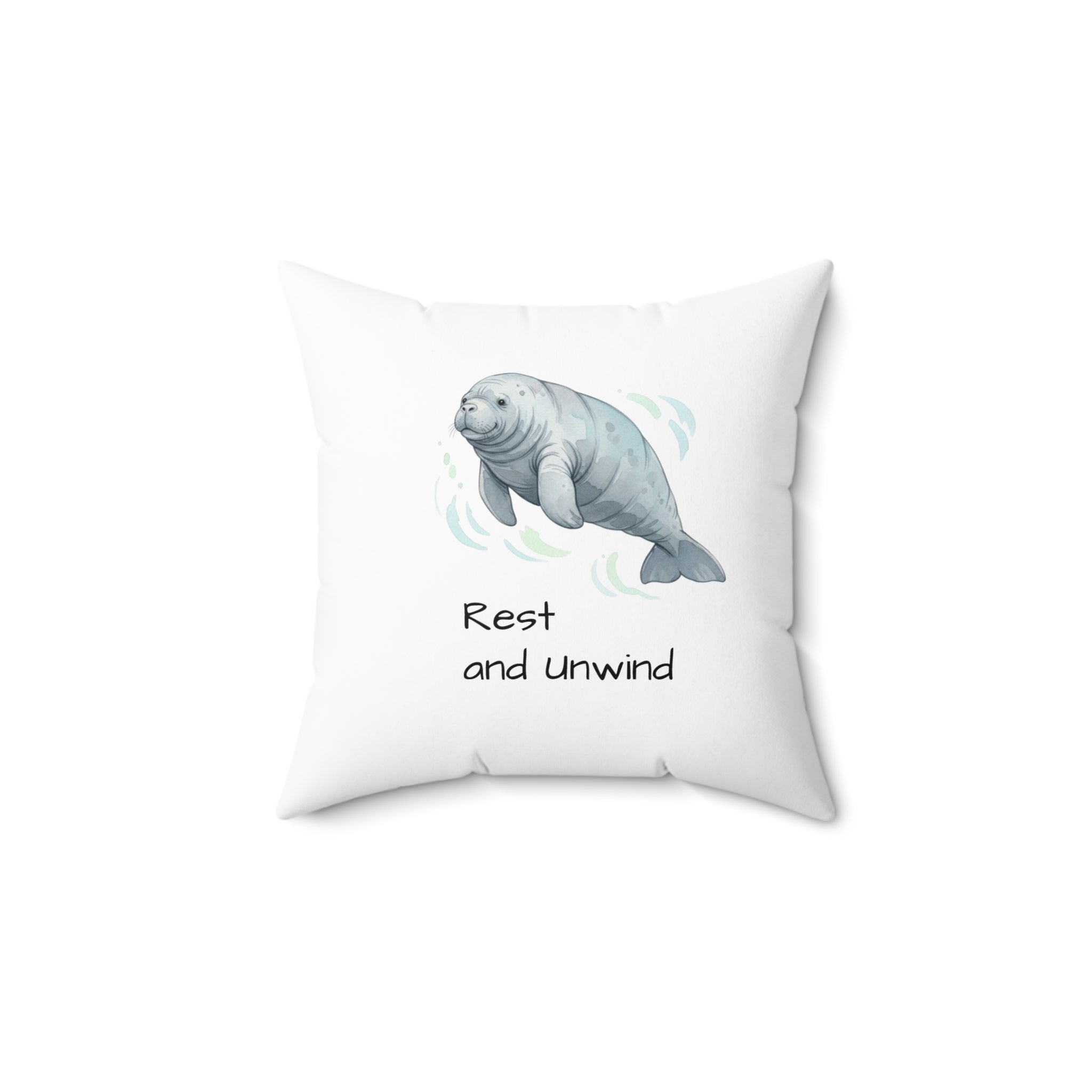 Manatee 'Rest and Unwind' Calm Corner Pillow