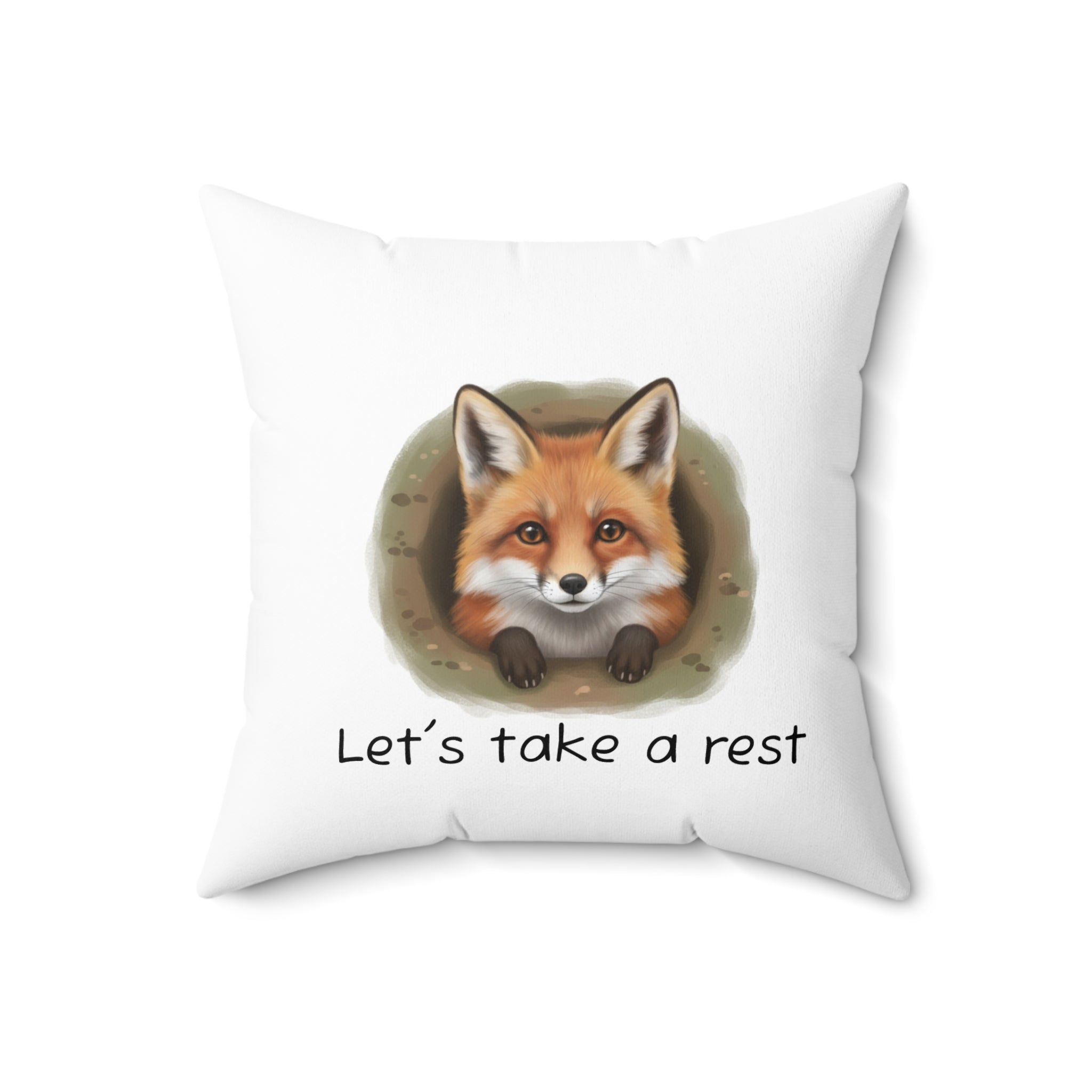 "Let's Take A Rest" - Fox Calm Corner Pillow