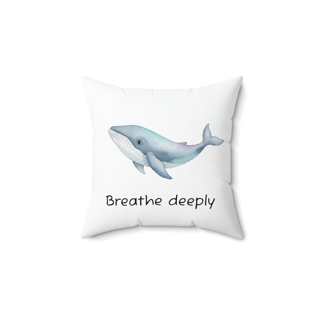 Whale 'Breathe Deeply' Calm Corner Pillow