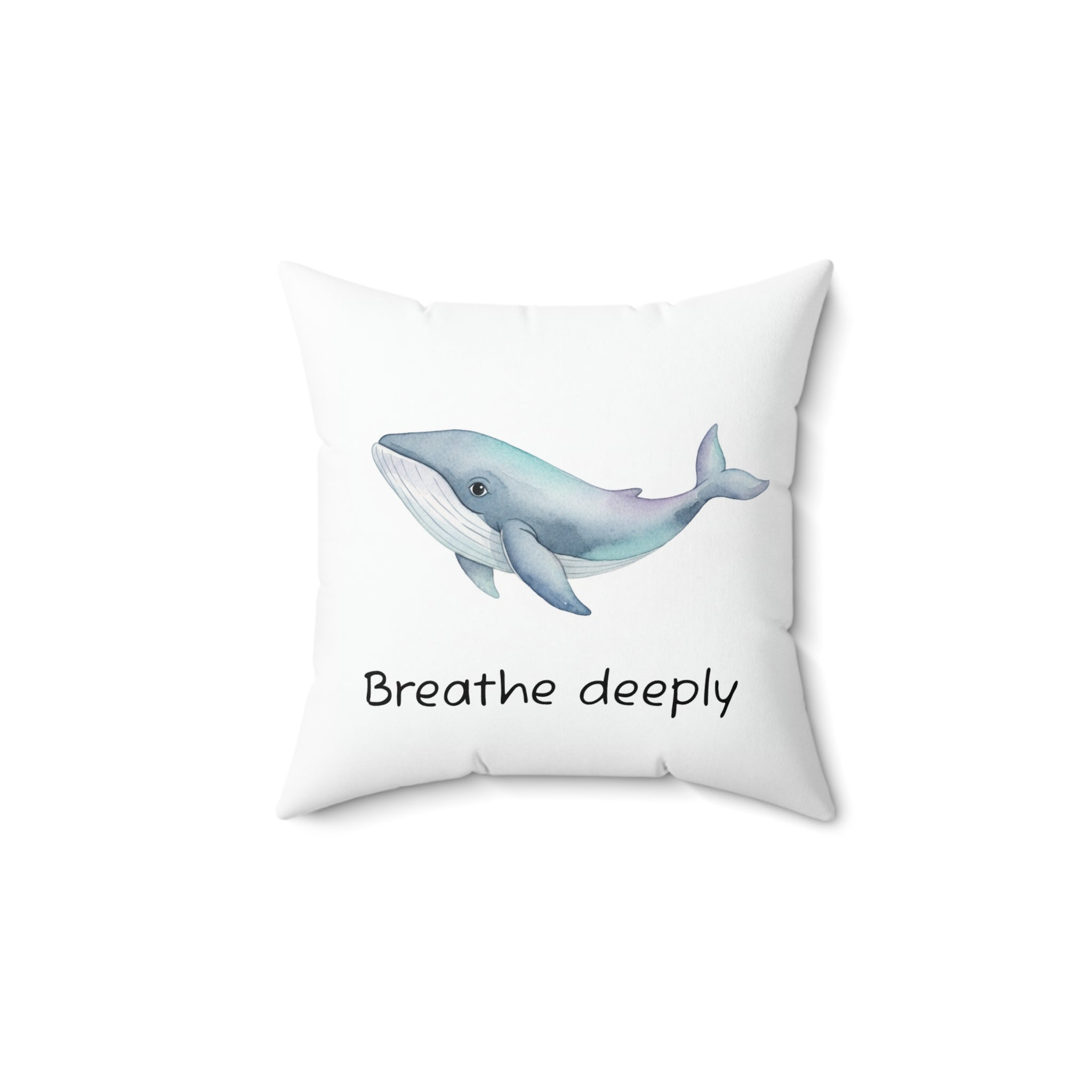 Whale 'Breathe Deeply' Calm Corner Pillow