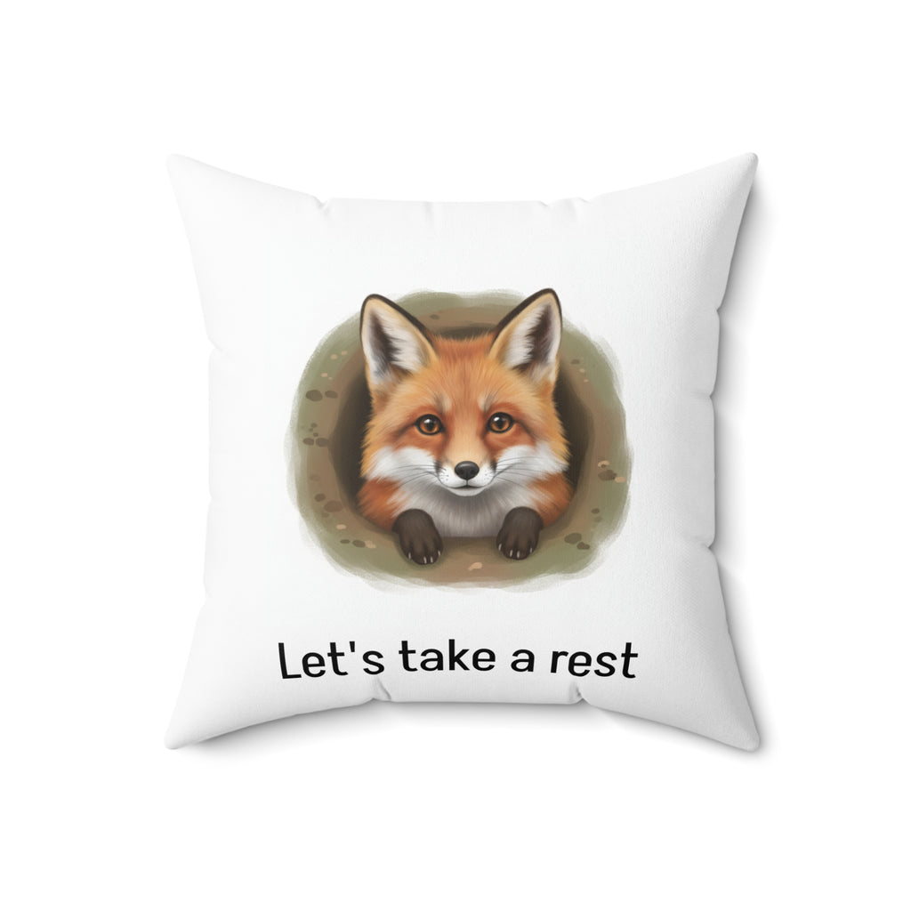 "Let's Take A Rest" - Fox Calm Corner Pillow