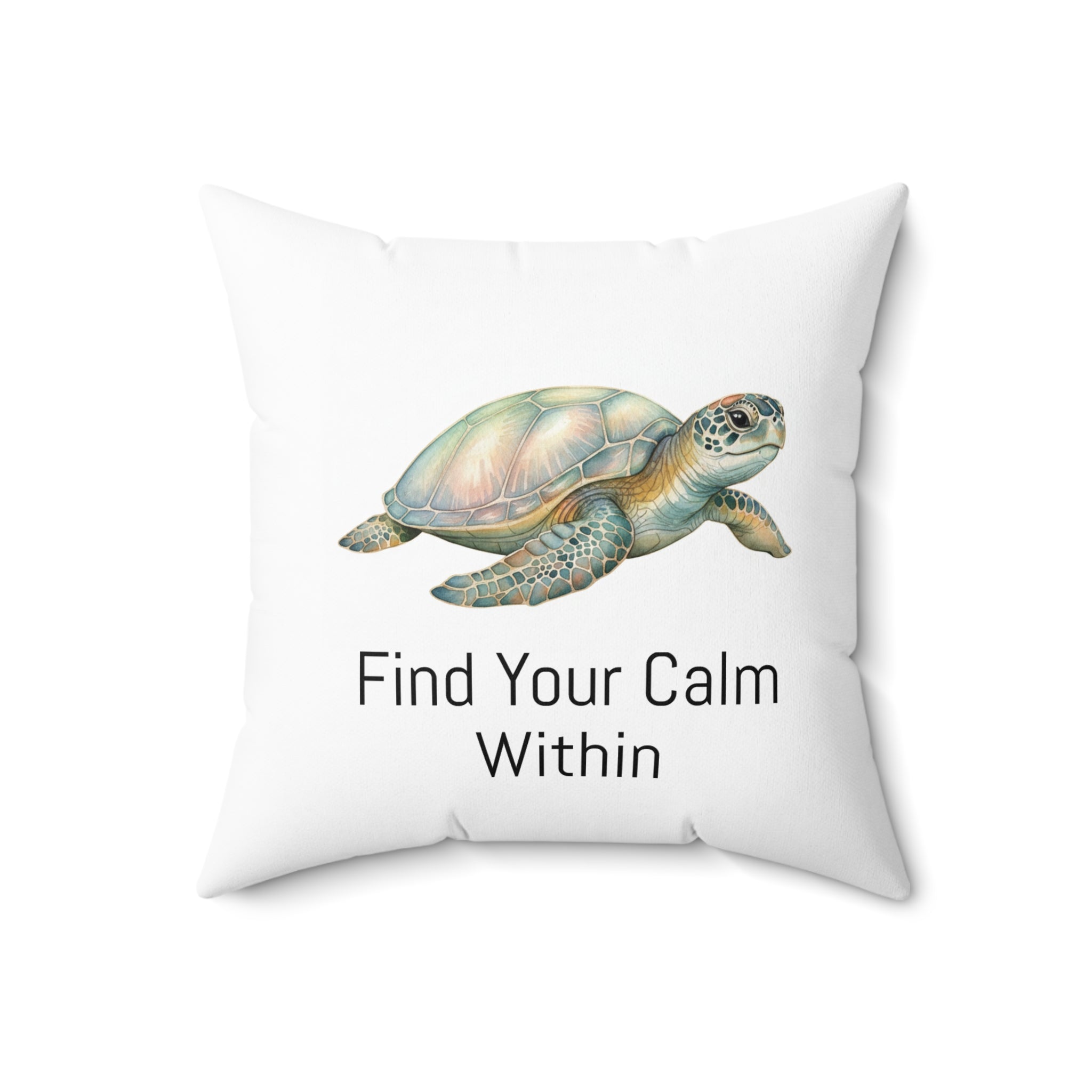 Sea Turtle Calm Corner Pillow — "Find Your Calm Within"