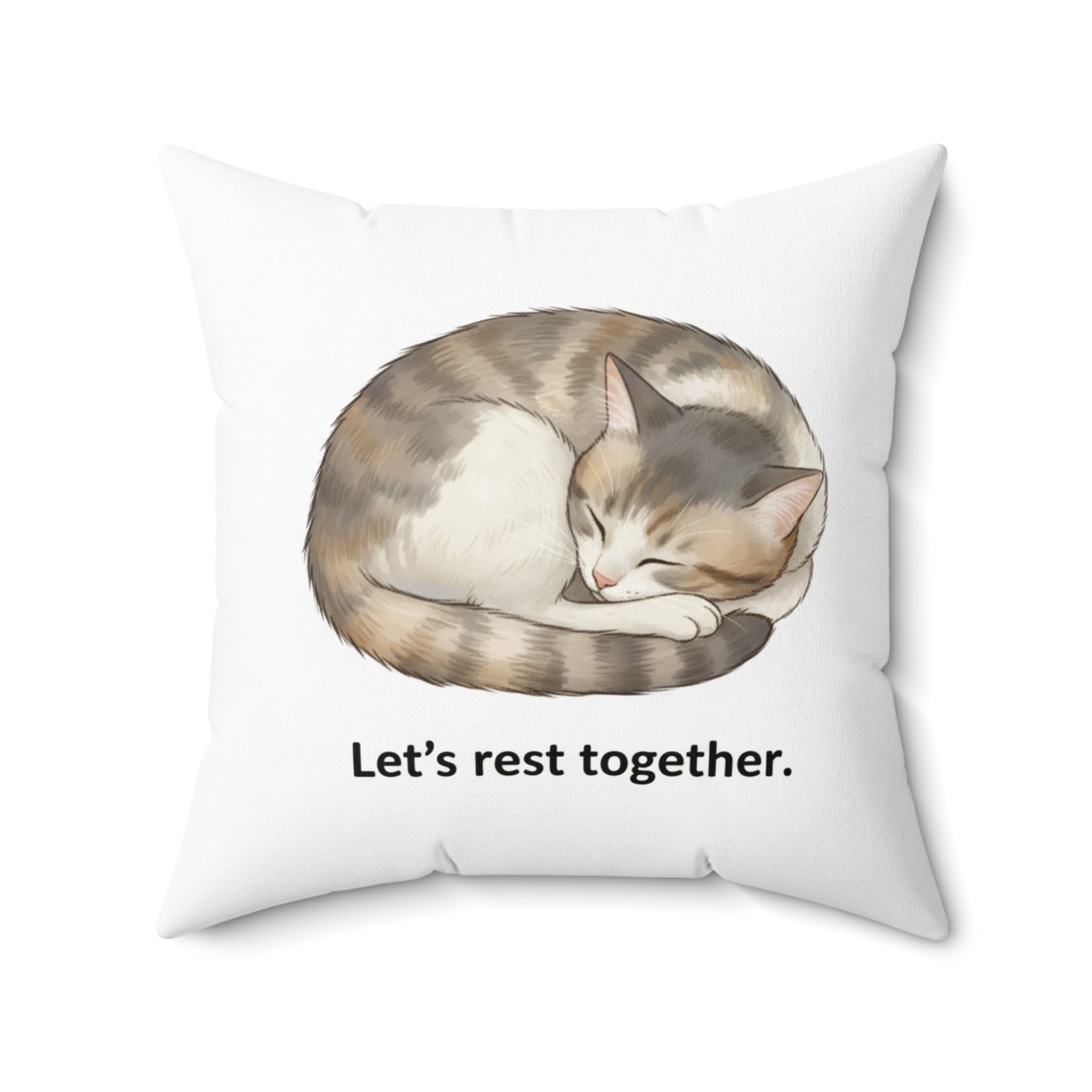 "Let's Rest Together" - Cat Calm Corner Pillow