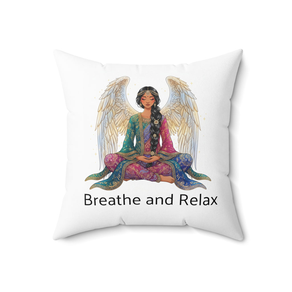 Angel Meditation Pillow — 'Breathe and Relax' / 'Loved As You Are'