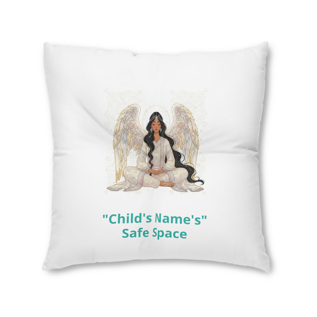 Safe Space Floor Pillow — Personalized Angel Cushion