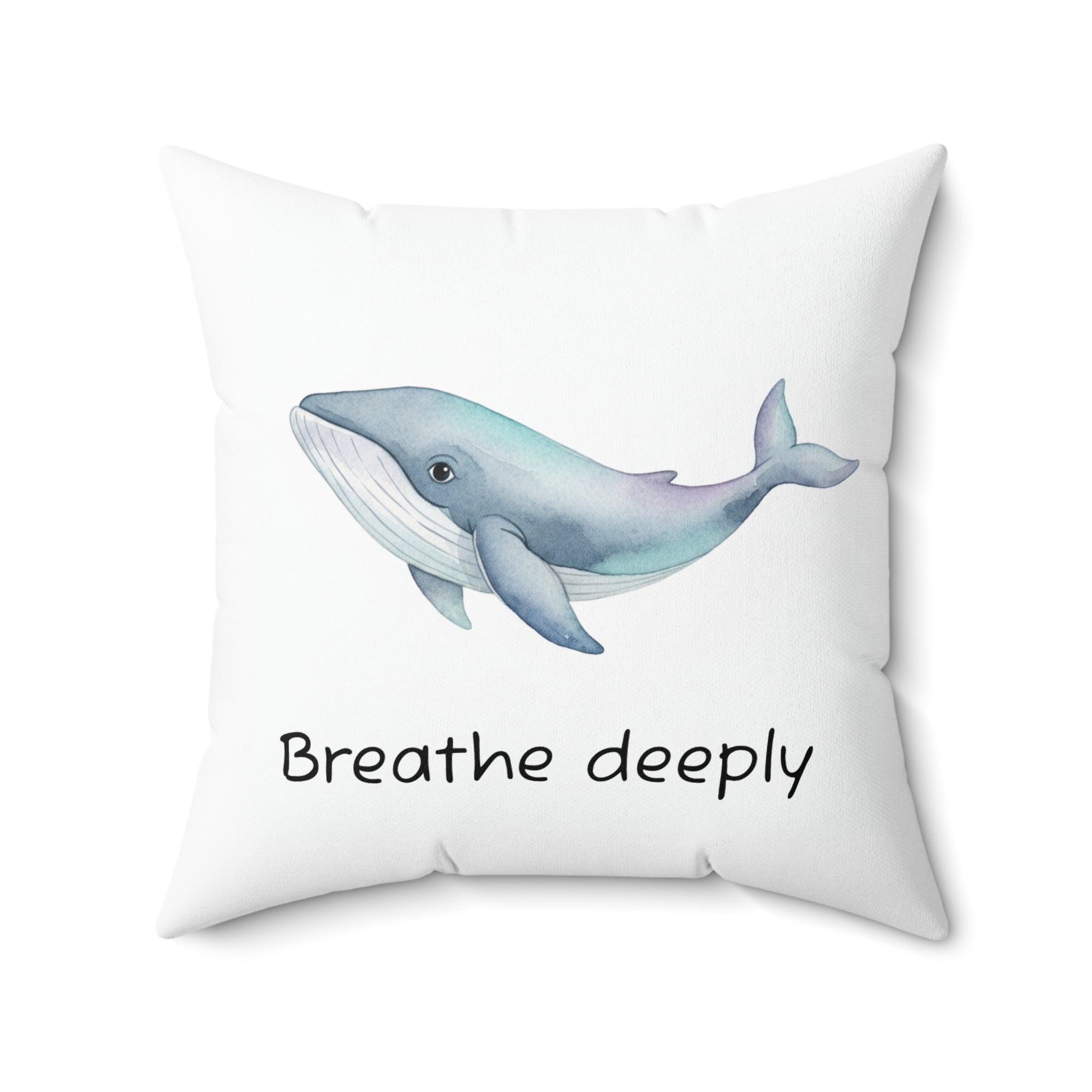 Whale 'Breathe Deeply' Calm Corner Pillow