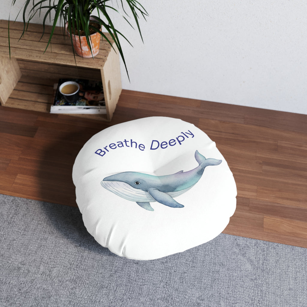 Calming Whale "Breathe Deeply" /  Playful Otter Floor Pillow
