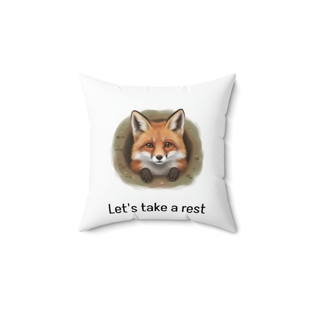 "Let's Take A Rest" - Fox Calm Corner Pillow